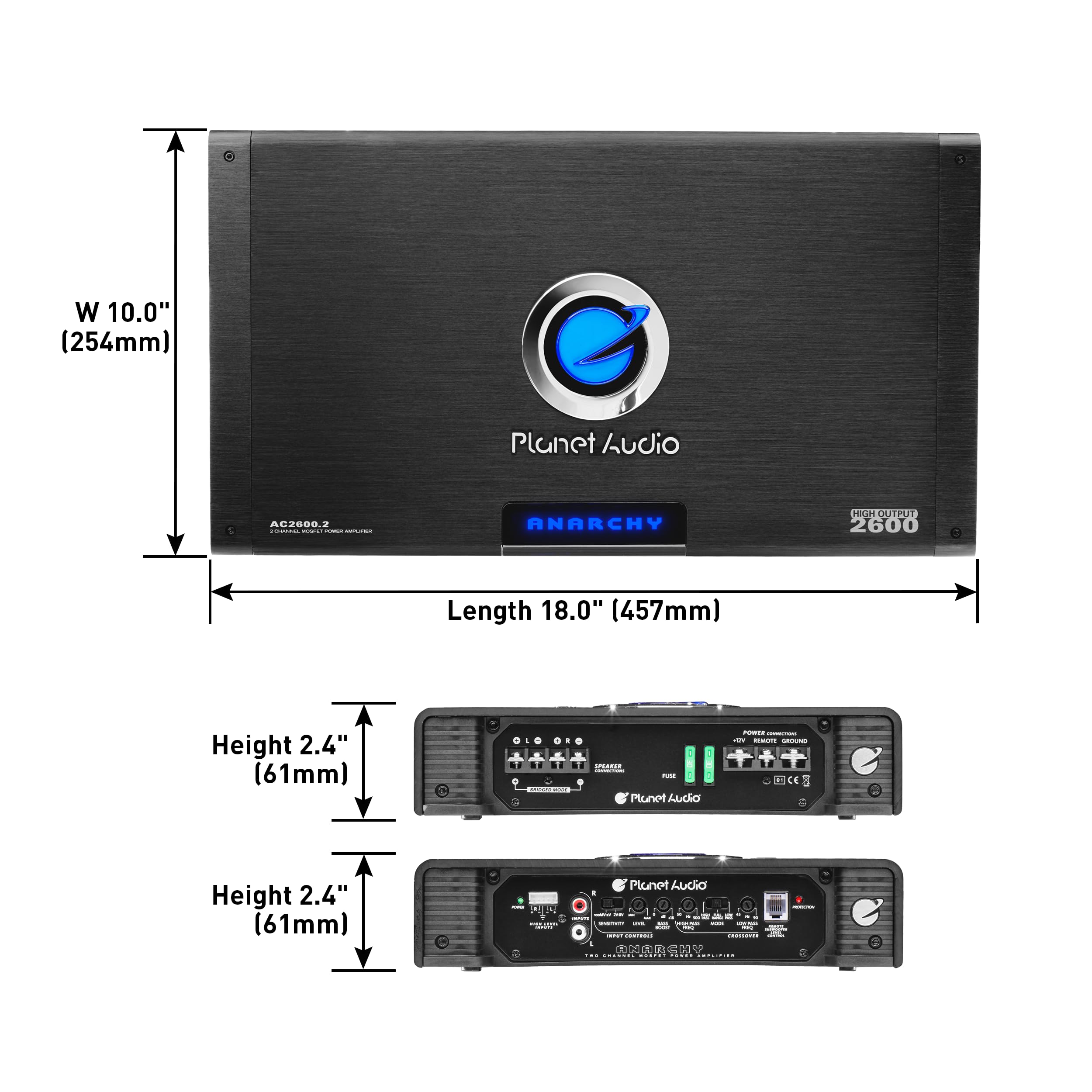 Planet Mosfet 2Ch Amplifer 2600W Anarchy Series