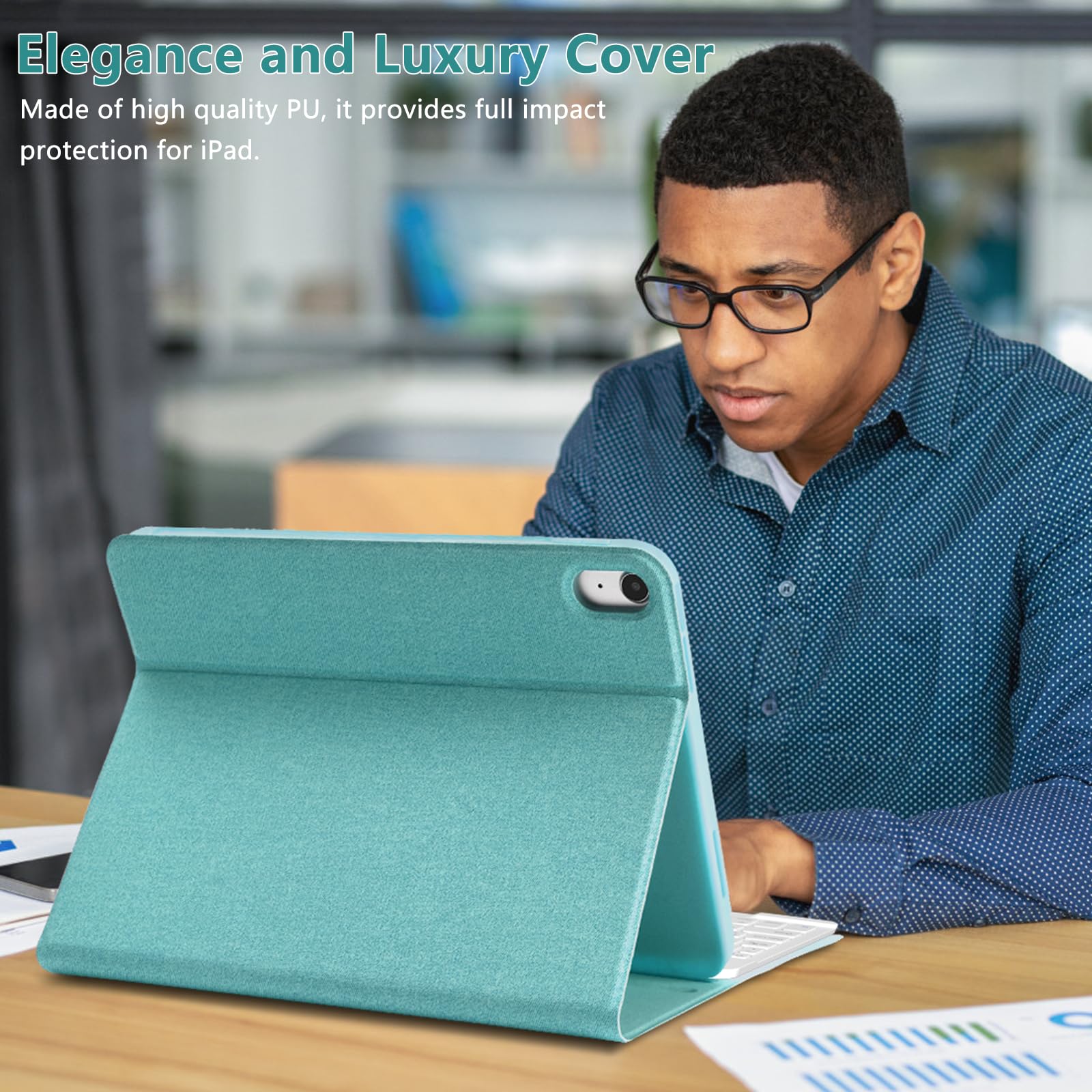 Fuwang Keyboard Case For Ipad Air 11 Inch (M2) 2024 & 10.9 Inch For Ipad Air 5Th 4Th Generation Case With Keyboard   Detachable