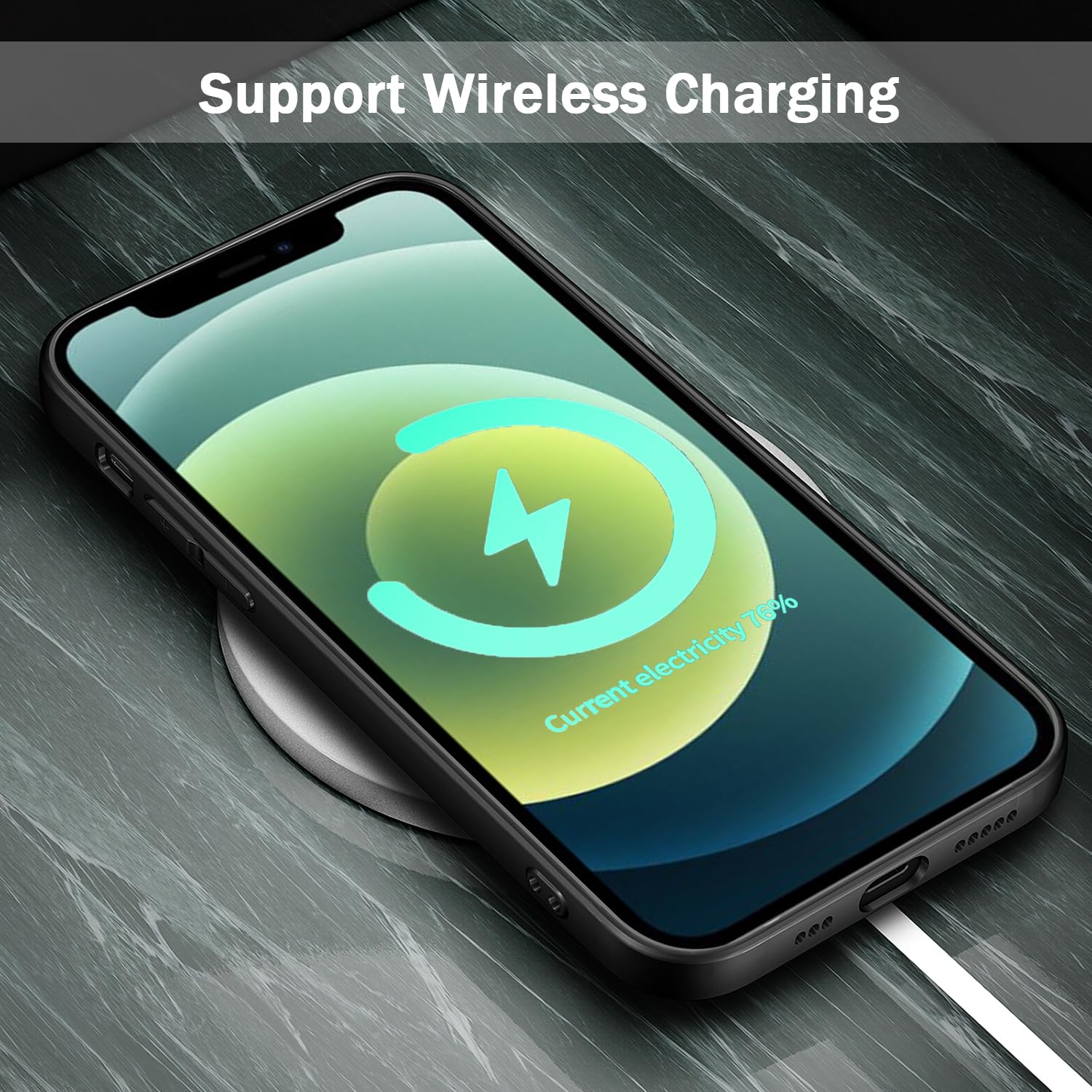 Tenoc Phone Case Compatible With Iphone 12 Mini, Black Case Anti Fingerprint Protective Bumper Matte Cover For 5.4 Inch