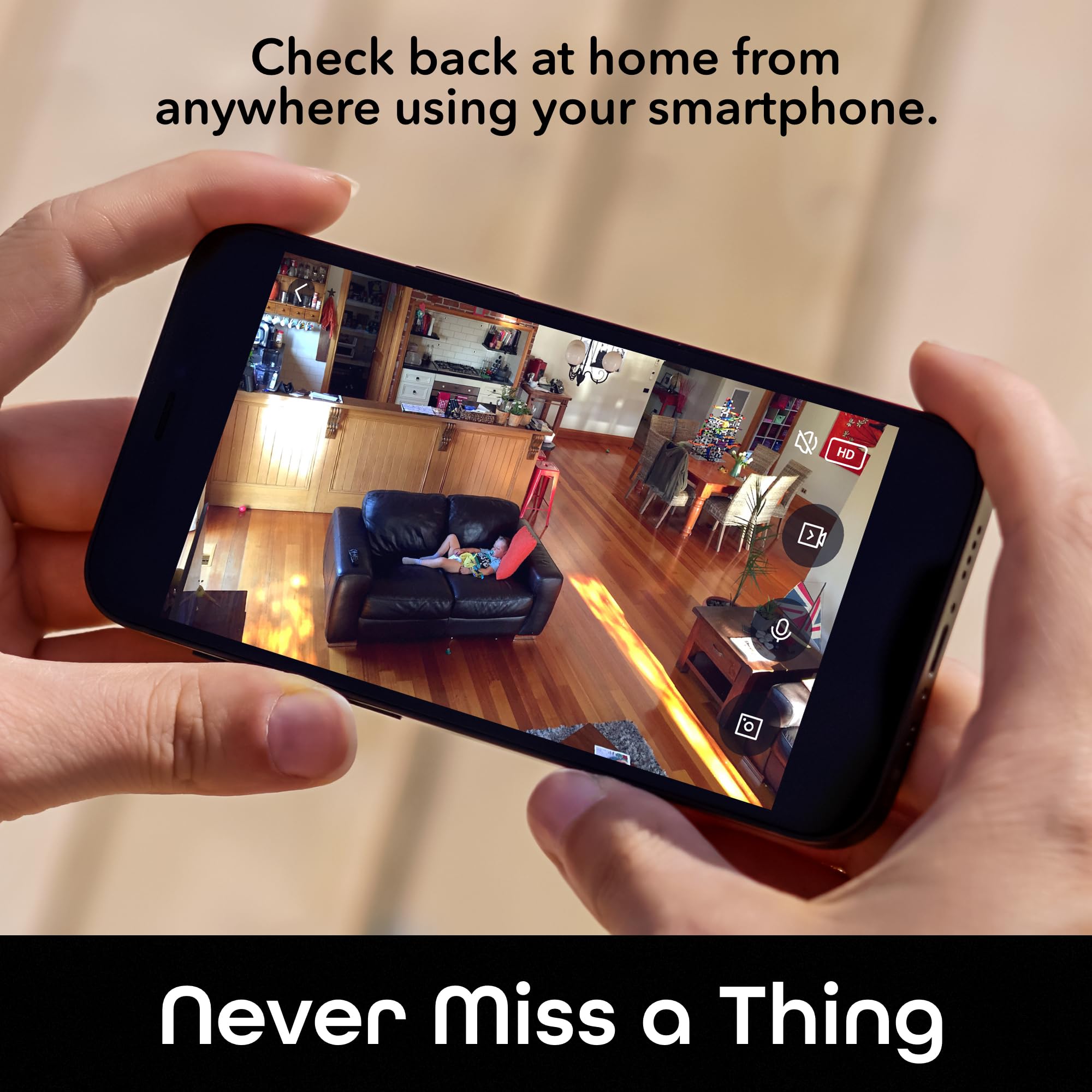 Geeni Vision 2K Quad Hd Smart Indoor Camera With Flexible Stem, Compatible With Alexa And Google Home