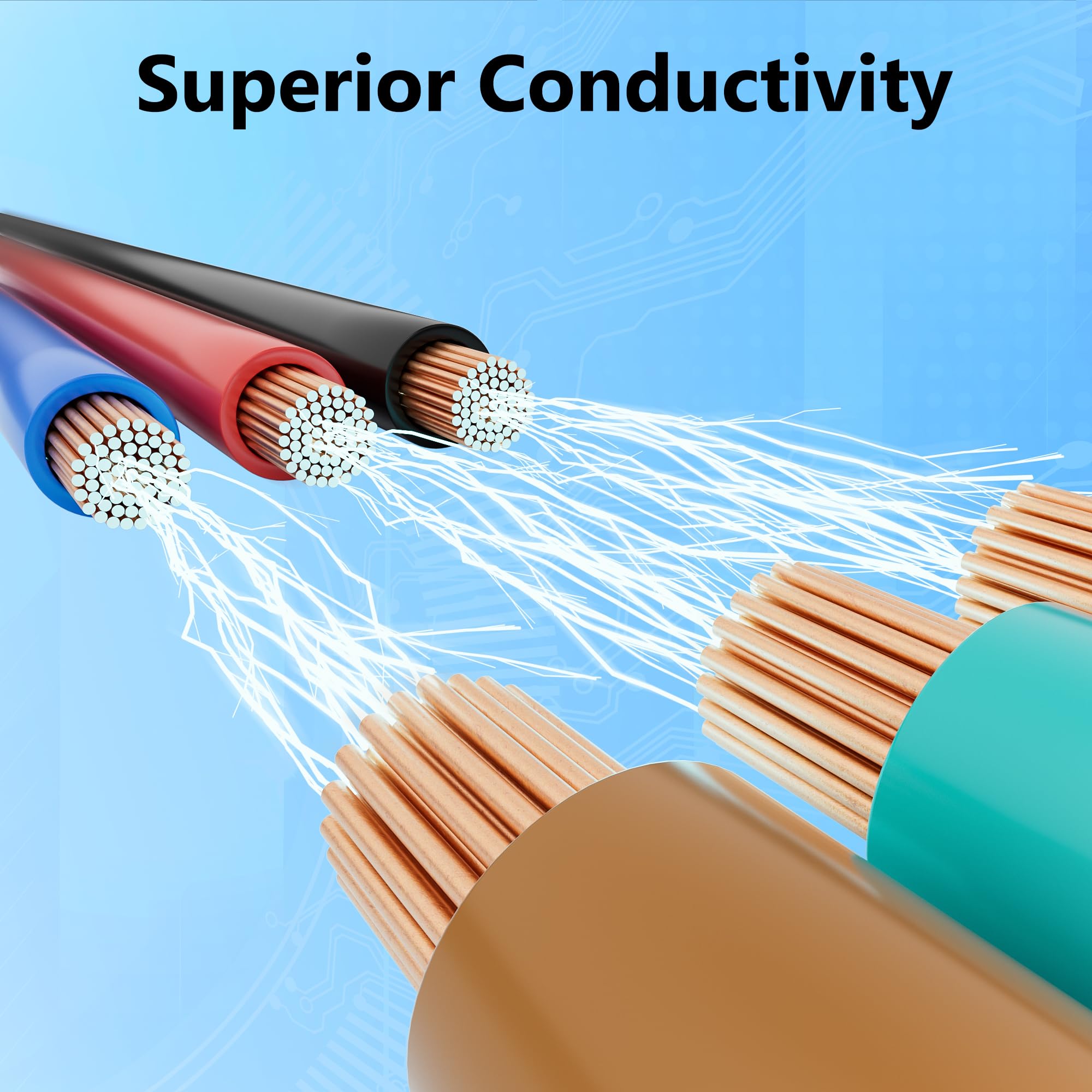 16 Gauge Wire (6 Pack Black/Red/Grey/Blue/Green/Brown, Each 50 Ft), Low Voltage Automotive Primary Harness Wire For Battery, Car