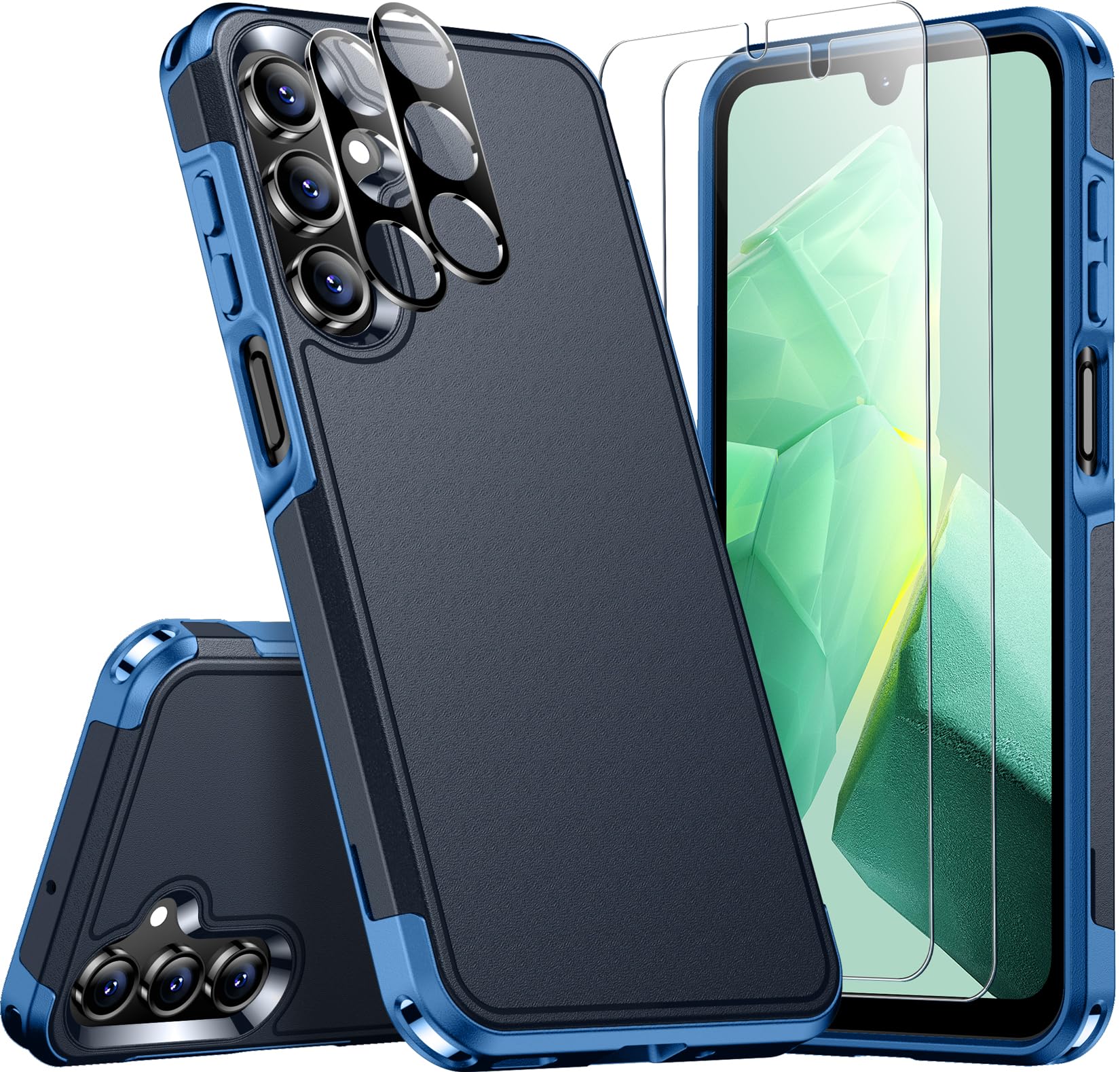 Spidercase For Samsung Galaxy A16 5G Case,[12 Ft Military Grade Drop Protection] 2 Pack[Tempered Glass Screen Protector + Camera