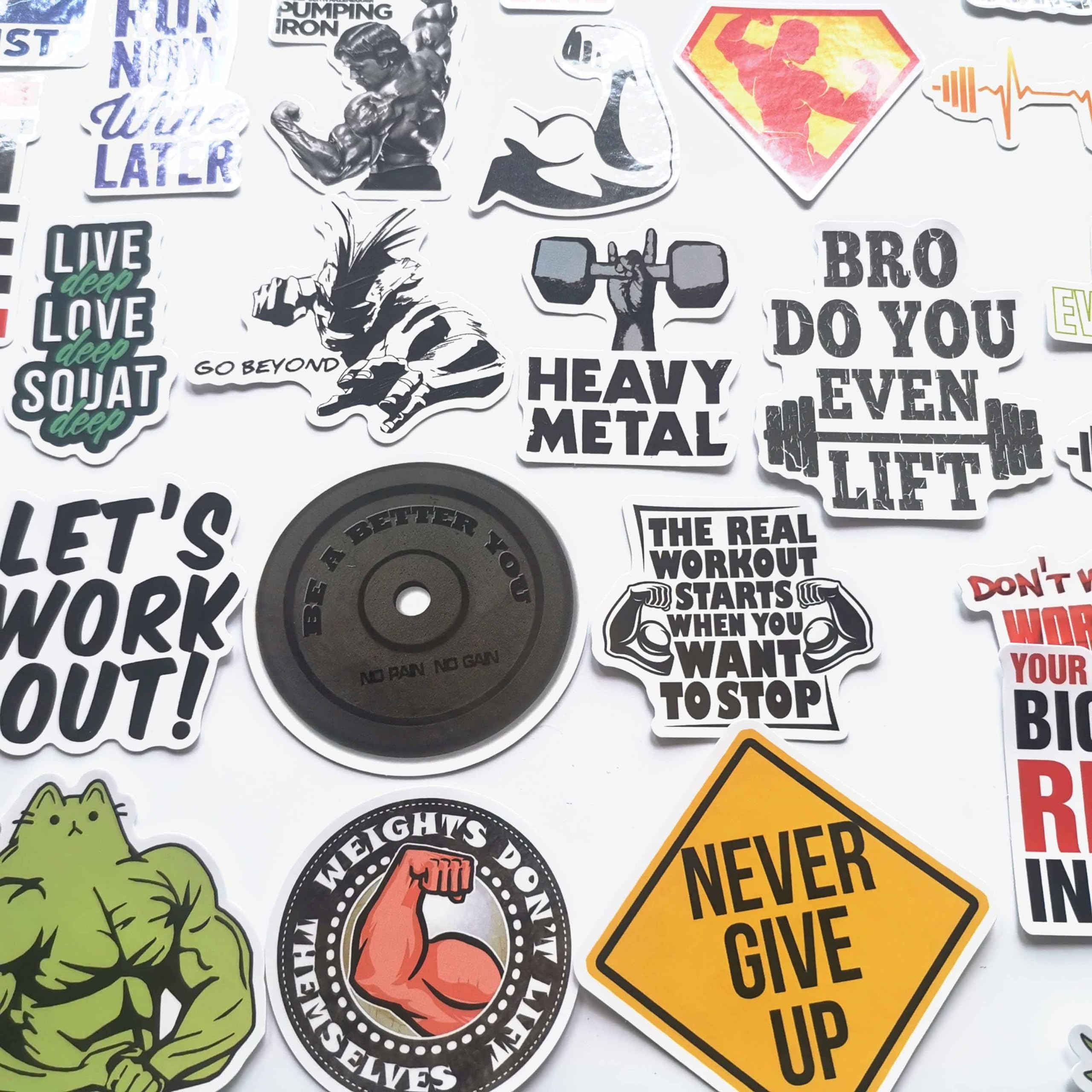 Mirosan Joke Gym Decals Fitness Motivational Sticker Kettle Bell Weightlifting Athlete Exercise Quote Stickers