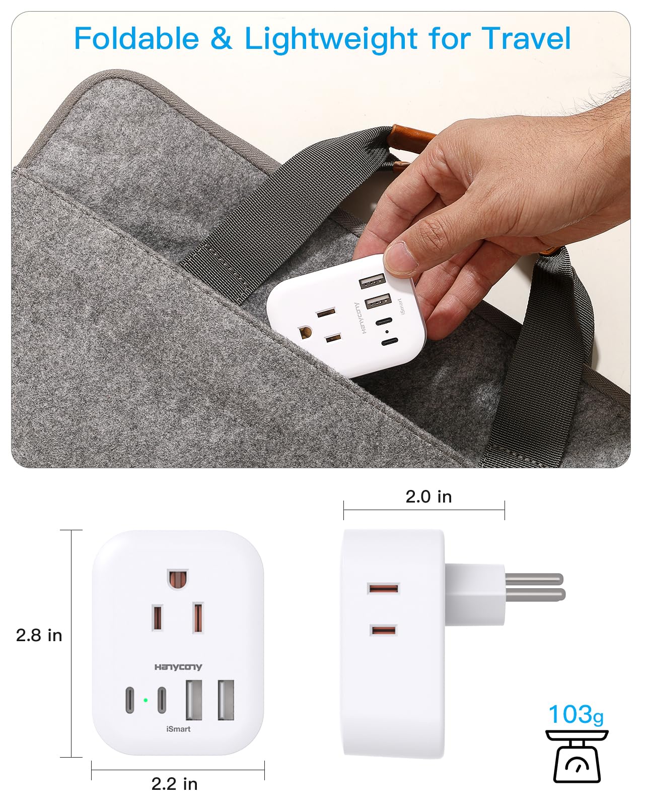 2 Pack Switzerland Travel Plug Adapter, Type J Power Adapter With 4 Outlets 4 Usb Ports (2 Usb C), Swiss Plug Adapter For Us To
