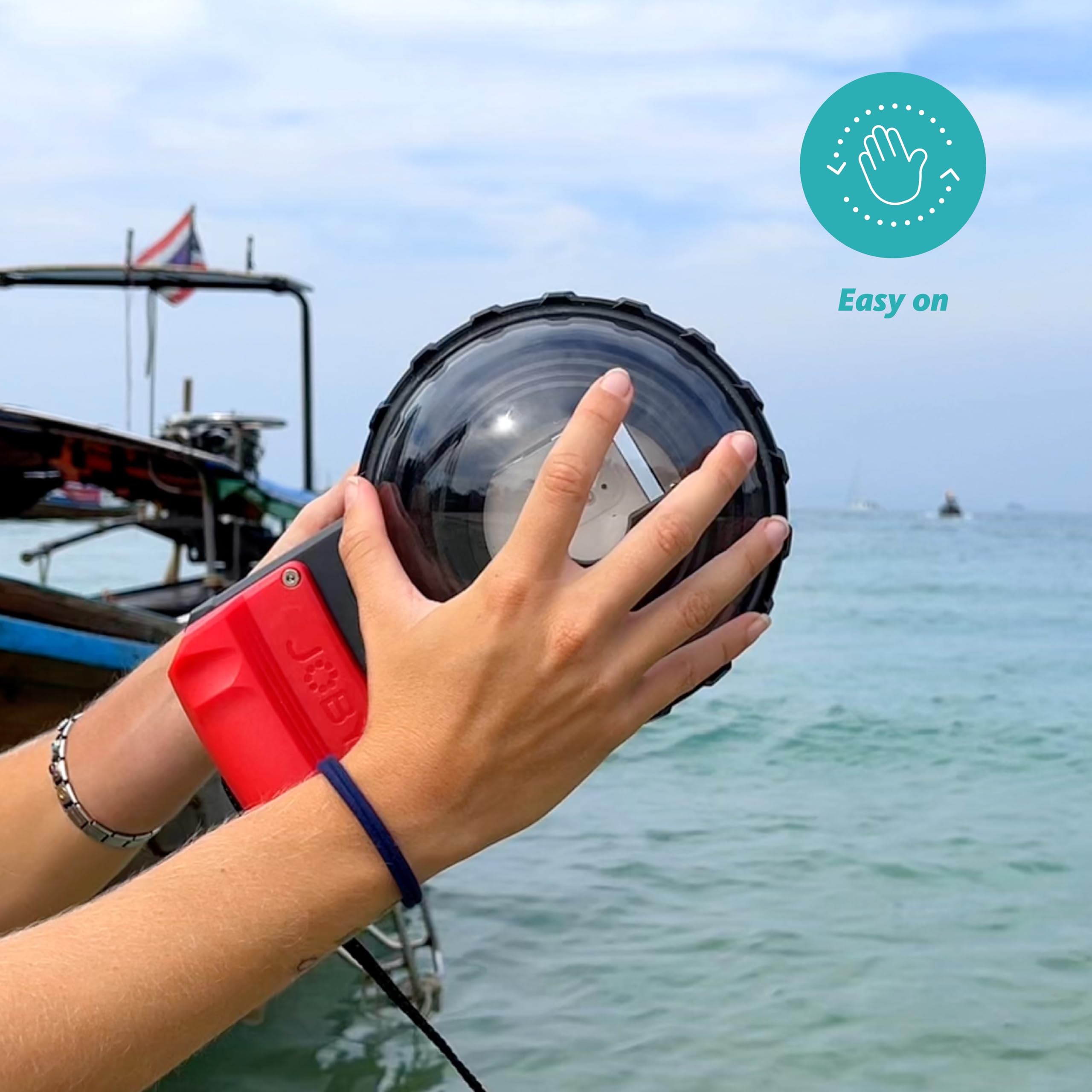 Joby Seapal 6'' Dome, For Seapal Waterproof Smartphone Case, 50/50 Above   Underwater Shooting, For Action Content Creation, Vid