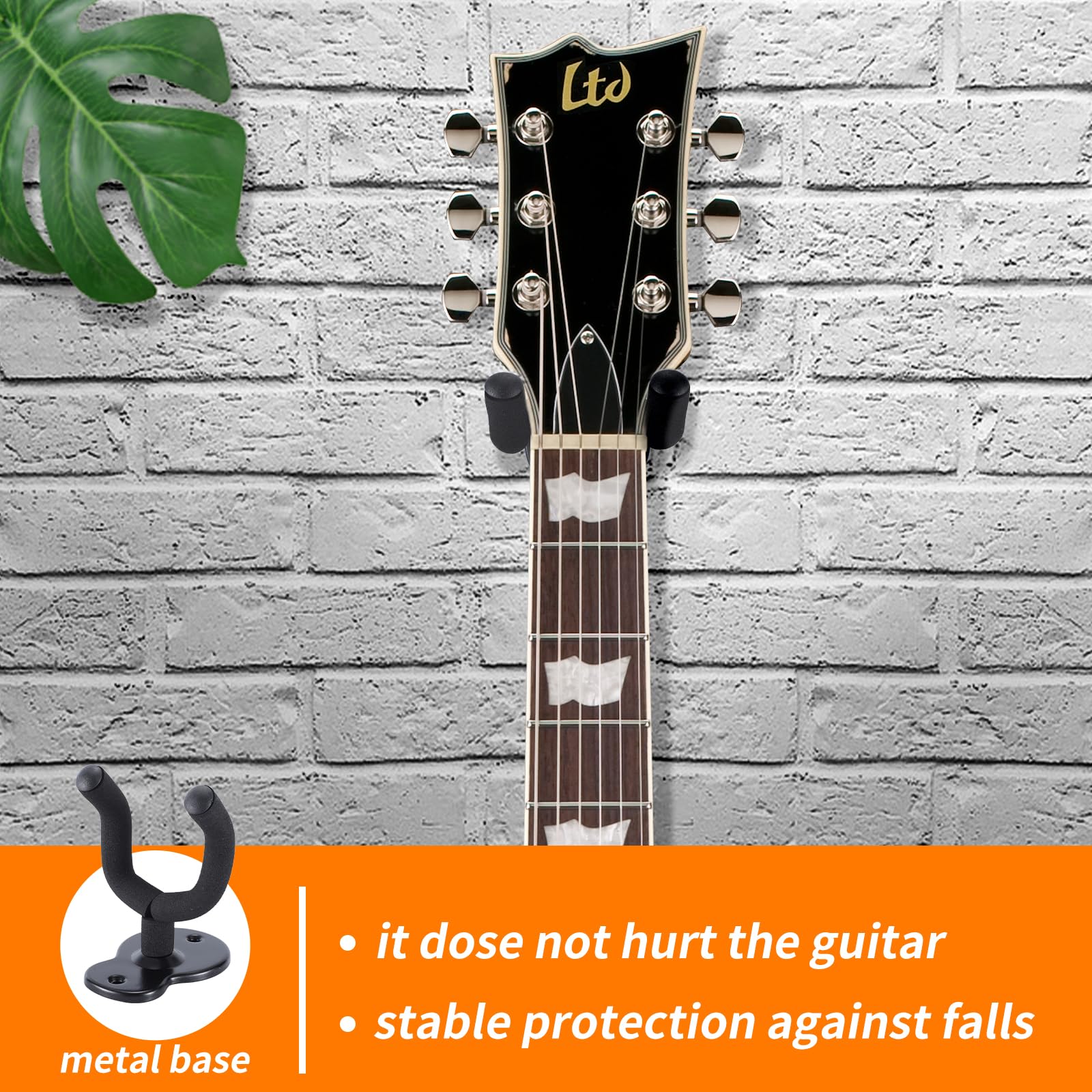 Guitar Wall Mount,Ukulele Hanger Hook Holder Stand Guitar Hangers Hooks For Acoustic Electric Bass Guitars And Ukulele (3 Set)