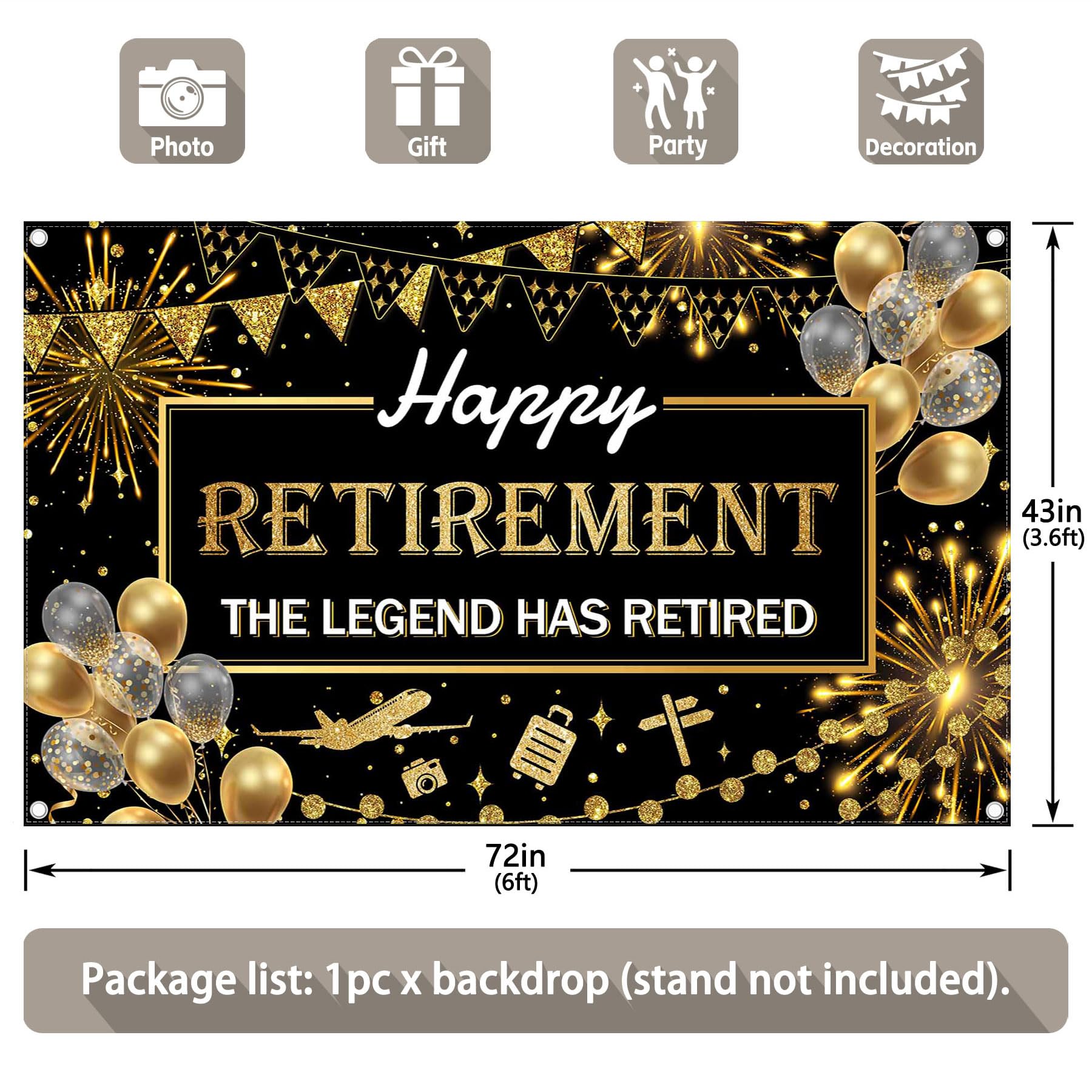 Swepuck 72X43Inch Fabric Golden Welcome To The Class Reunion Backdrop 20Th 30Th 40Th Reunion Photography Background School Party