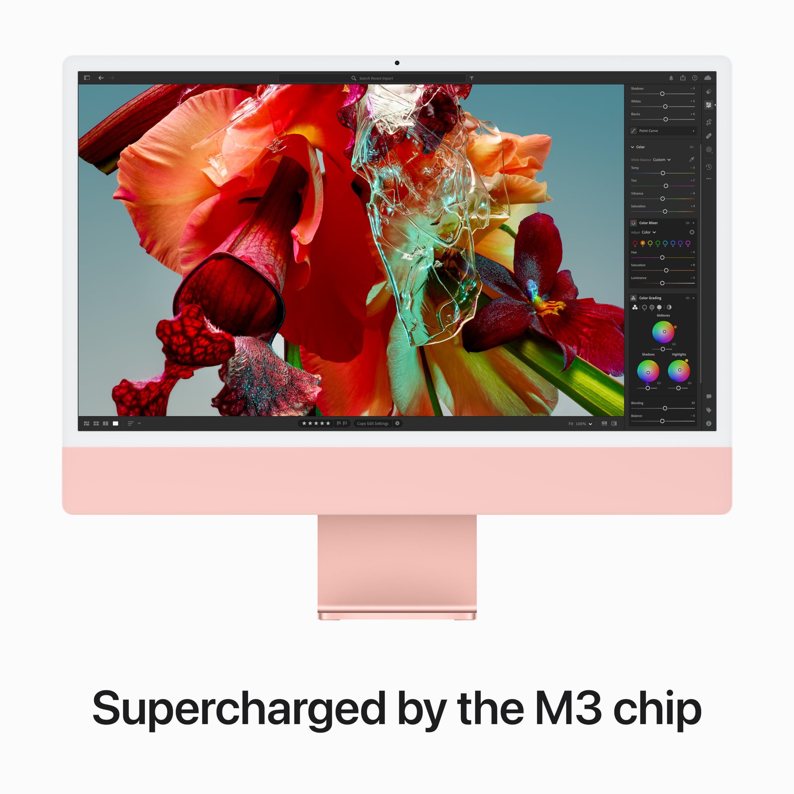 Apple 2023 iMac All in One Desktop Computer with M3 chip: 8 core CPU, 10 core GPU, 24 inch Retina Display, 8GB Unified Memory, 512GB SSD Storage, Matching Accessories. Works with iPhone/iPad; Pink