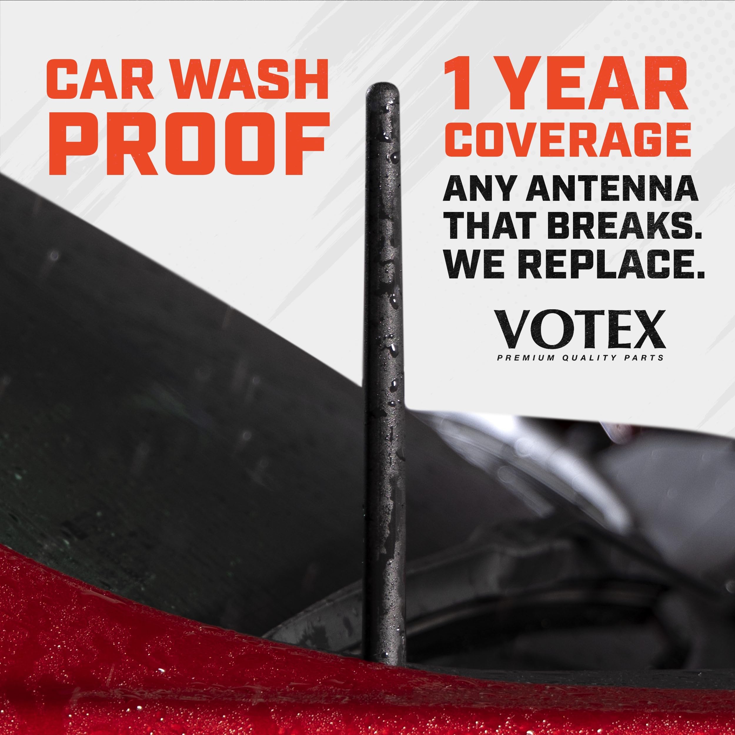 Antennamastsrus   Short Rubber Antenna Fits Ford Mustang (1979 2009)   Usa Stainless Steel Threading   The Original 6 3/4 Inch A