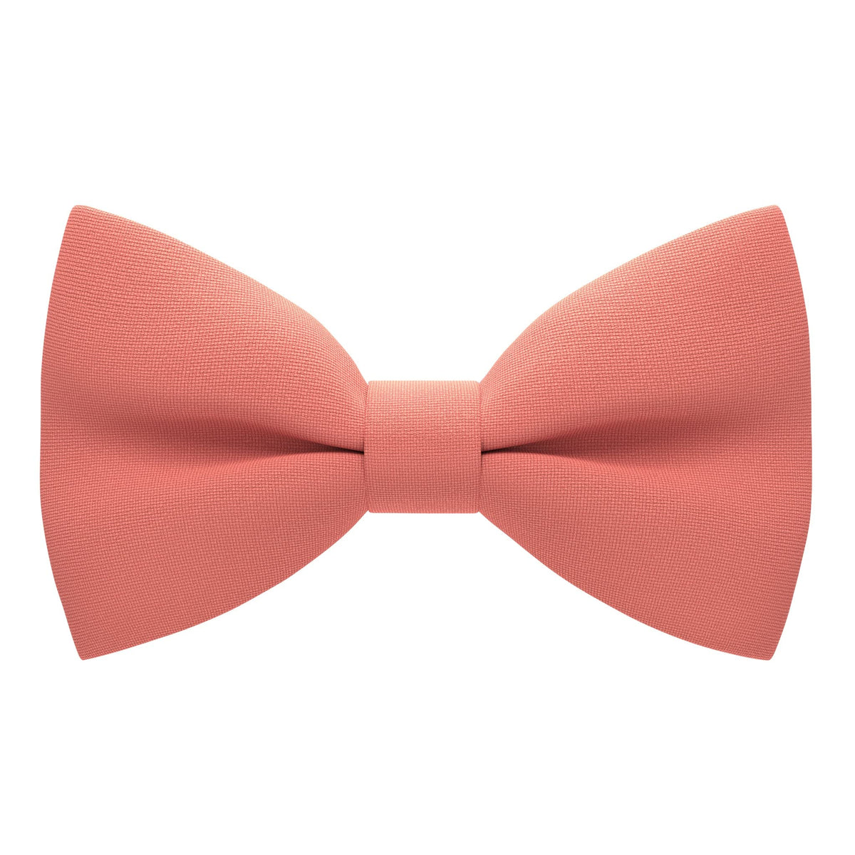Bow Tie House Mens Classic Pre Tied Bow Tie Formal Solid Tuxedo (Large, Bright Peach)