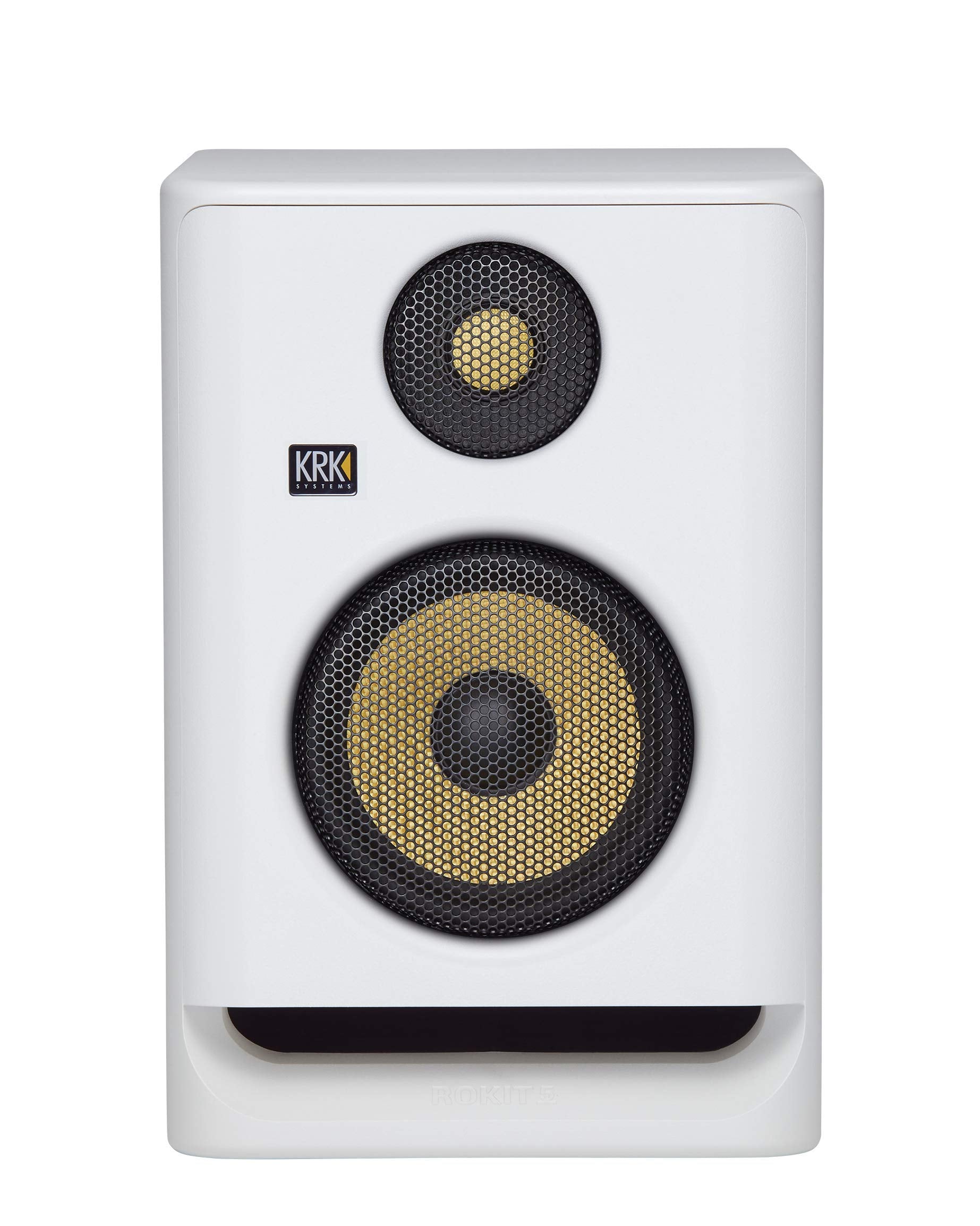 Krk Rp5 Rokit 5 G4 Professional Bi-Amp 5 Powered Studio Monitor, White Noise