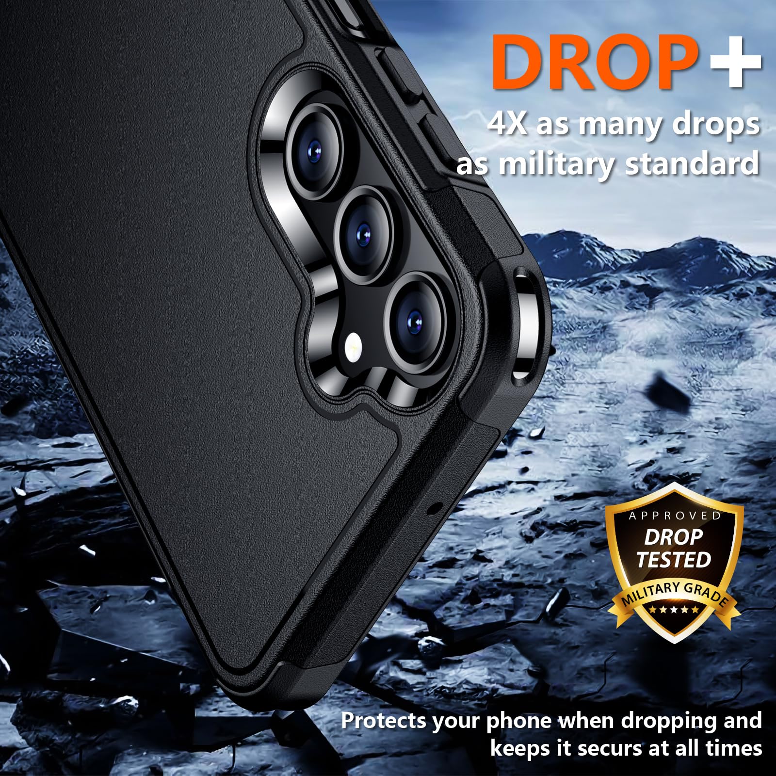 Spidercase For Samsung Galaxy A16 5G Case, [12 Ft Military Grade Drop Protection] 2 Pack[Tempered Glass Screen Protector + Camer