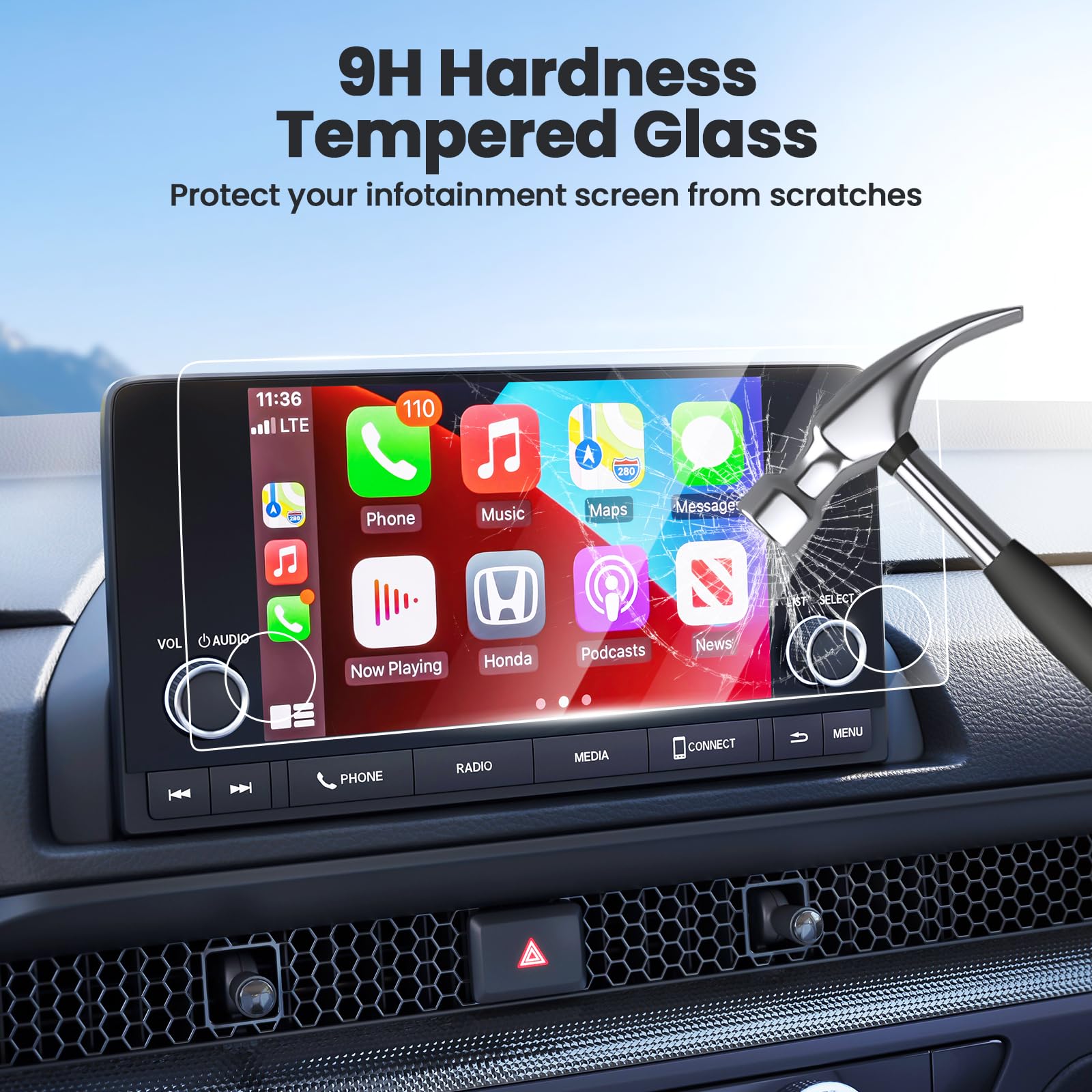 Canvcle Screen Protector For Honda Civic Sport Lx Ex 11Th Gen. 2022 2025/Crv 2023 2025/Acura Integra 2023 2025, 7 Inch Touch Scr