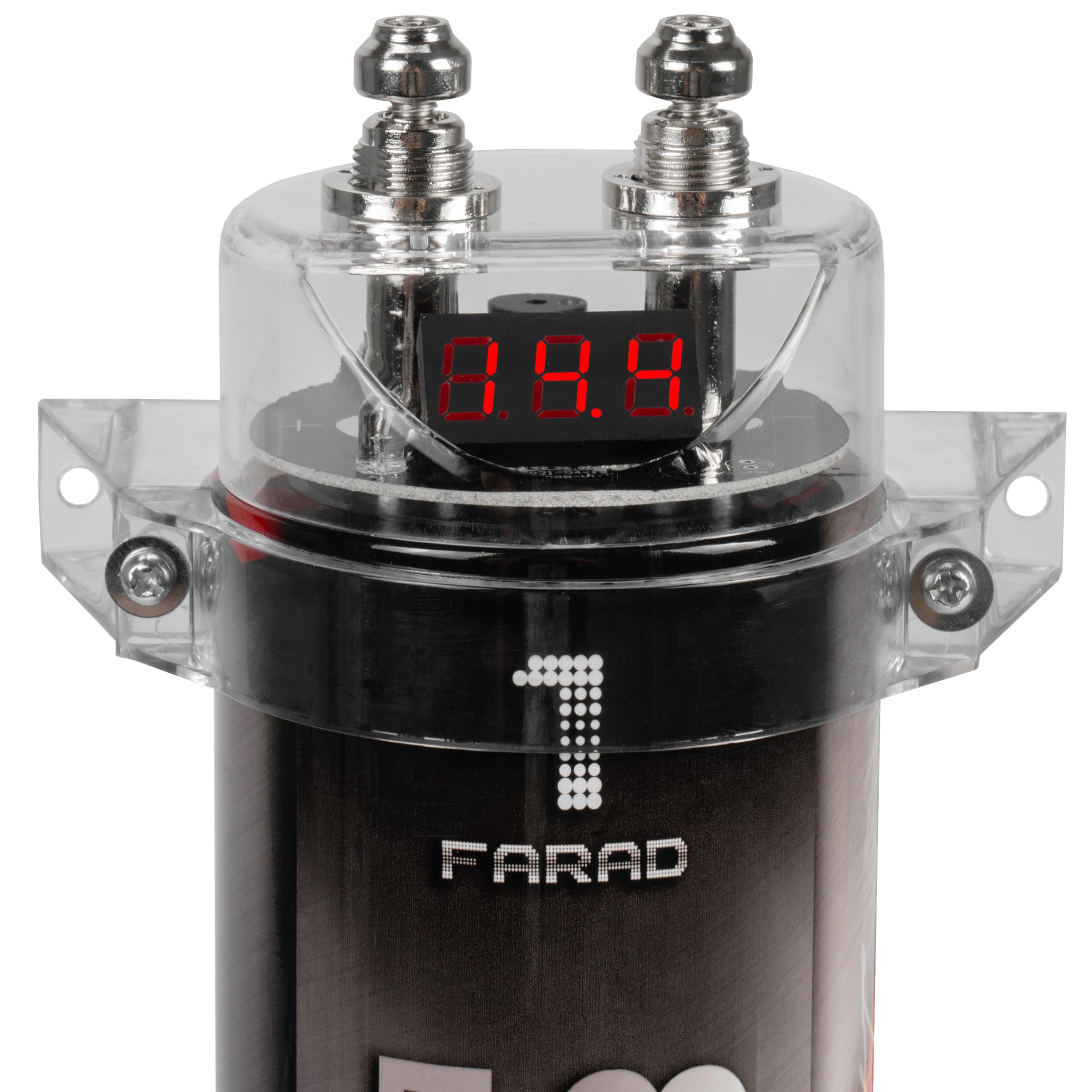 Belva Bb1D 1.0 Farad Car Audio Power Capacitor With Red Digital Voltage Display