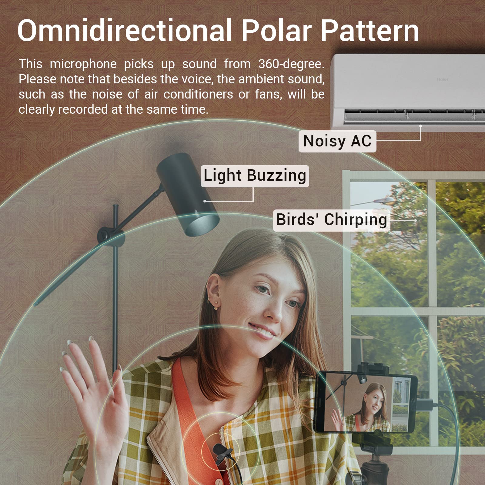 Cubilux Usb C Microphone, Type C Lavalier Lapel Clip Mic Compatible With Samsung Galaxy S24/S23/S22/S21Ultra Tab S9/S8/S7/S6, Iphone 15, Iphone 15 Pro Max, Ipad Pro, Pixel 8/7/6 Pro 7A/6A, 10 Feet