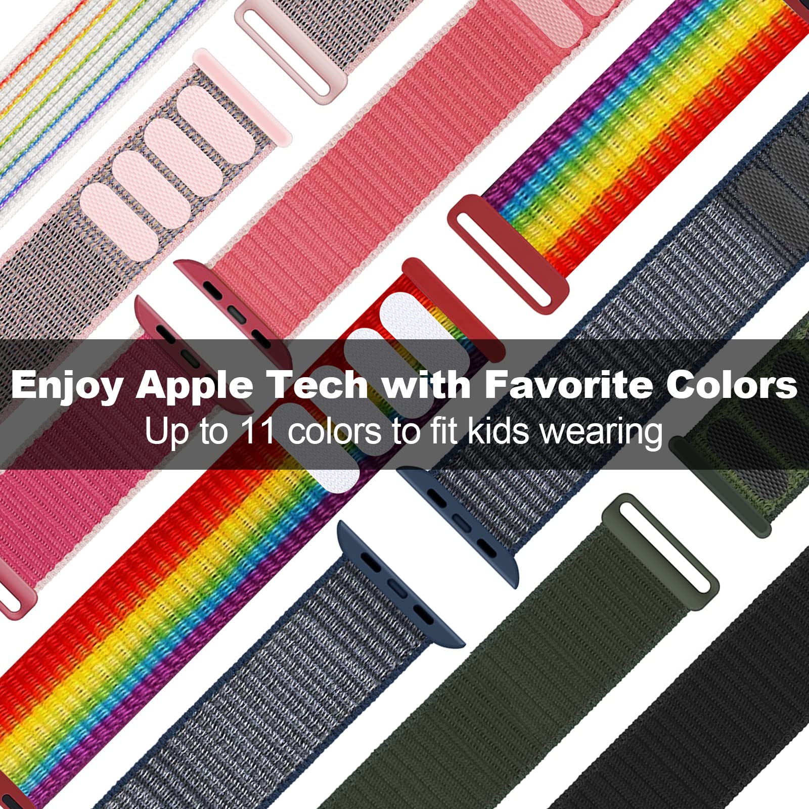 Nylon Sport Band For Kids Apple Watch Bands, Designed For Boy Girl Women Small Wrists Watch Bands, Compatible With Iwatch Series