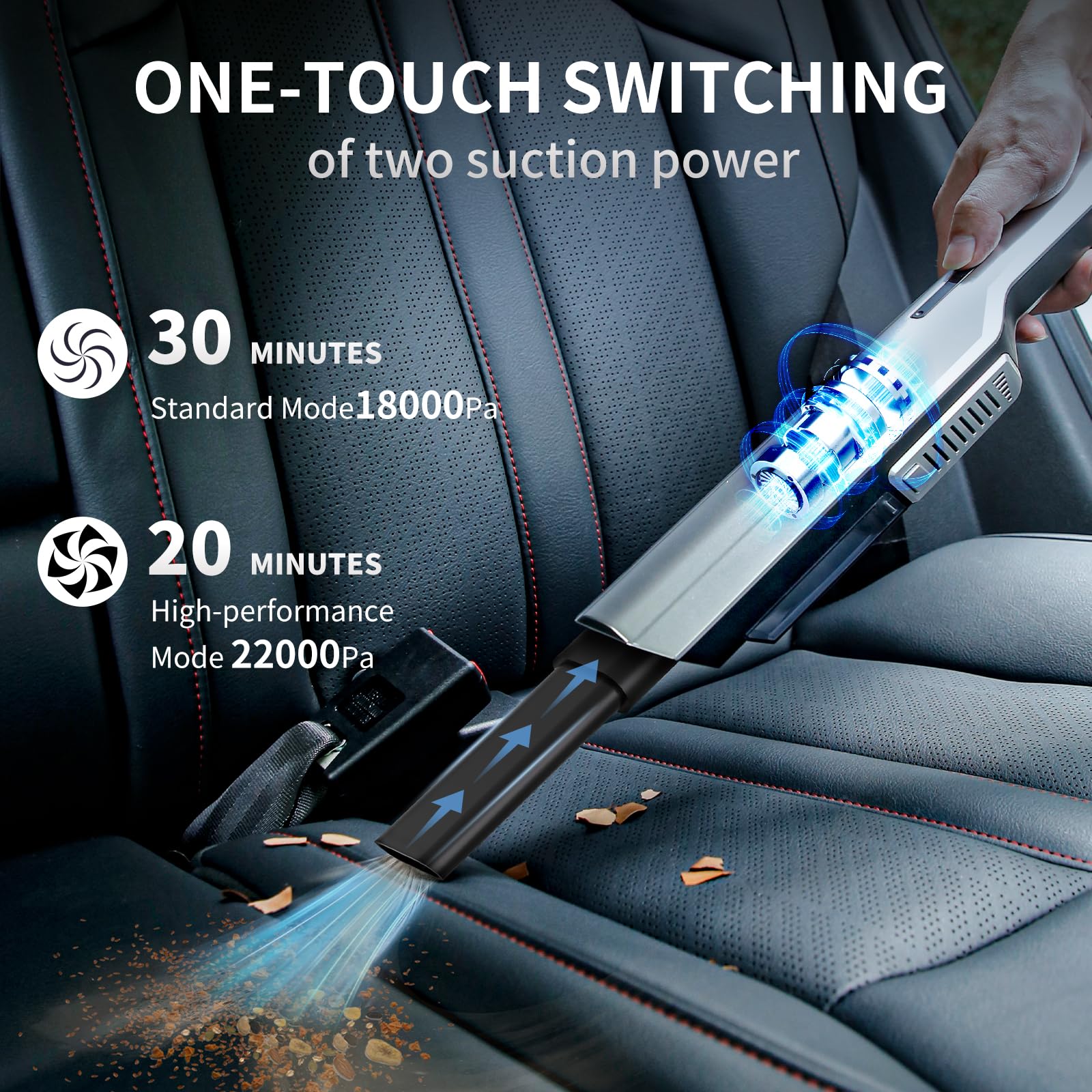 Bgvah Cordless Handheld Vacuum Cleaner   22000Pa,Dust Busters Cordless Rechargeable,Vacuum For Car,Car Vacuum Cleaner High Power
