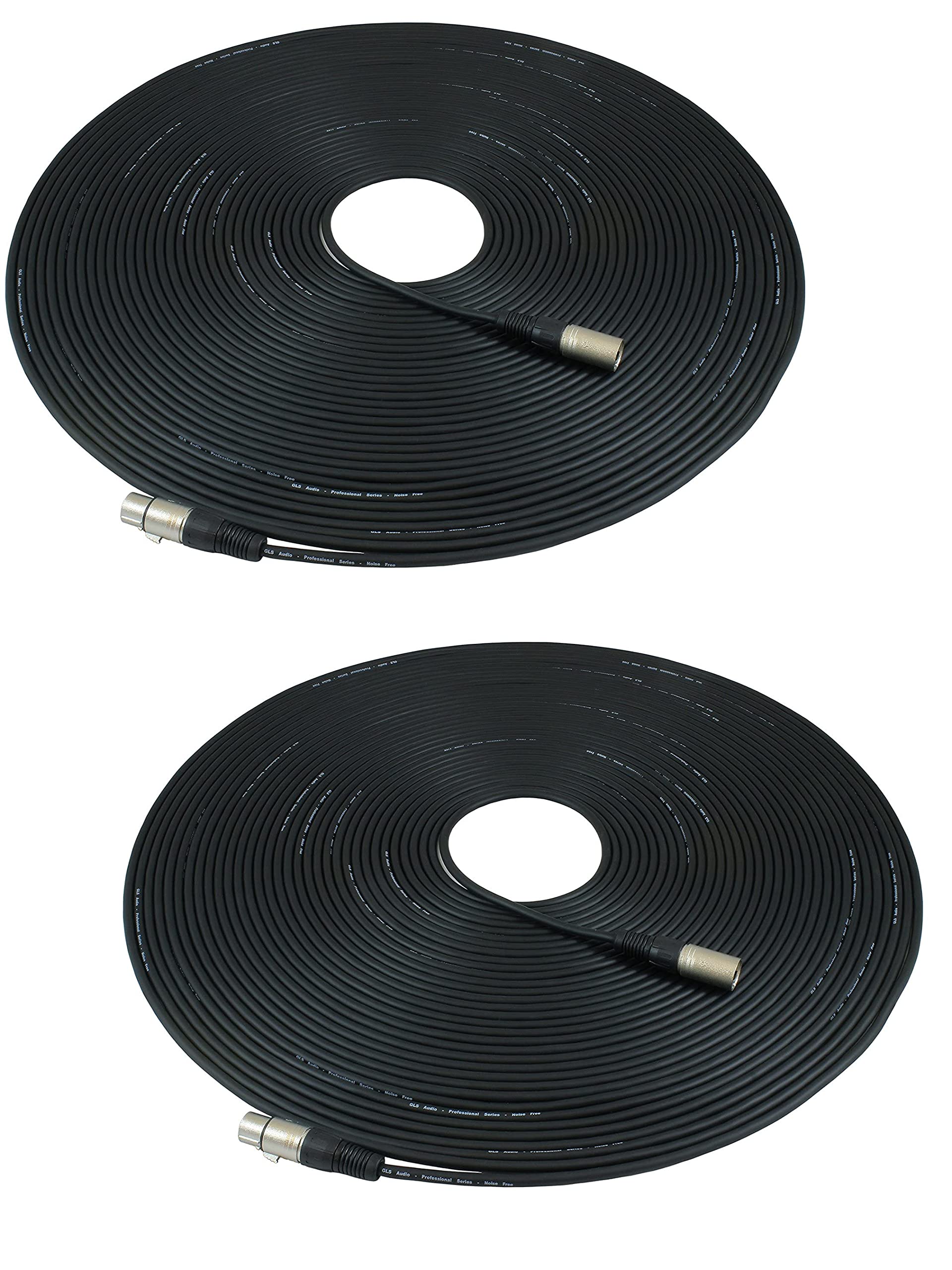 Gls Audio Xlr Cables   Set Of 2 100Ft Male To Female Microphone Cable W/External Locking Mechanism For Professional Studio Recor