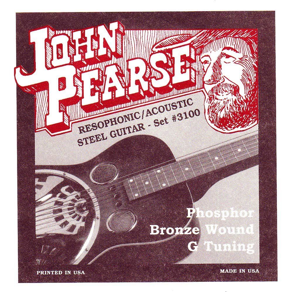 John Pearse Jp3100 Resophonic Acoustic Steel Guitar Bronze Wound G Tuning