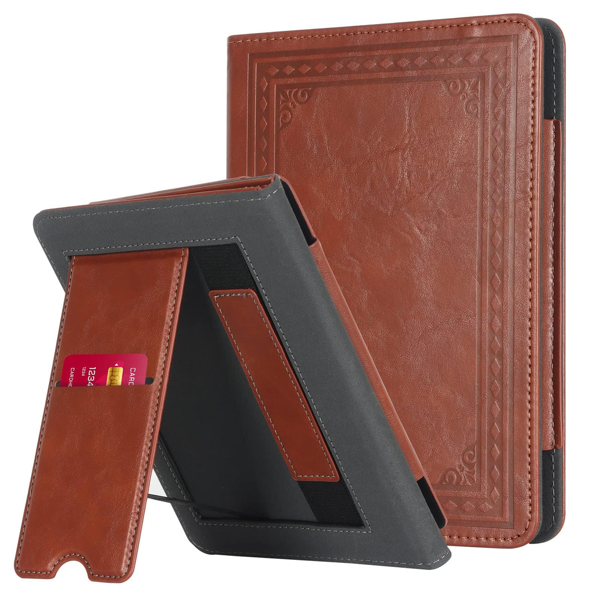 Cobak Kindle Paperwhite Case With Stand - Premium Pu Leather Cover With Auto Sleep/Wake, Card Slot, And Hand Strap - Compatible 
