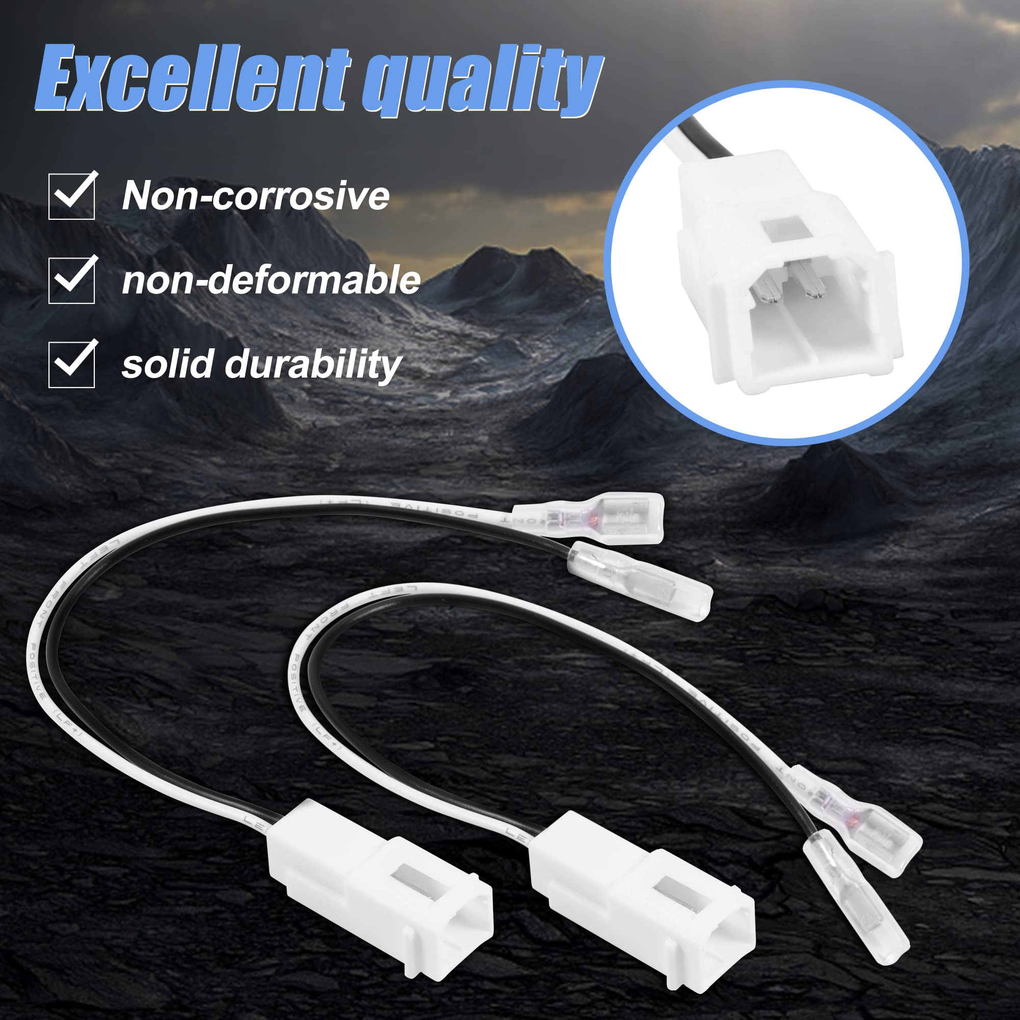 G 72 7902 Front Dash Tweeters Speaker Harness Adapter Connector Plug Replacement For Dodge Ram Jeep Chrysler 2005 2022 Aftermarket Instrument Panel Tweeter Audio Cable Plug(2Pcs)