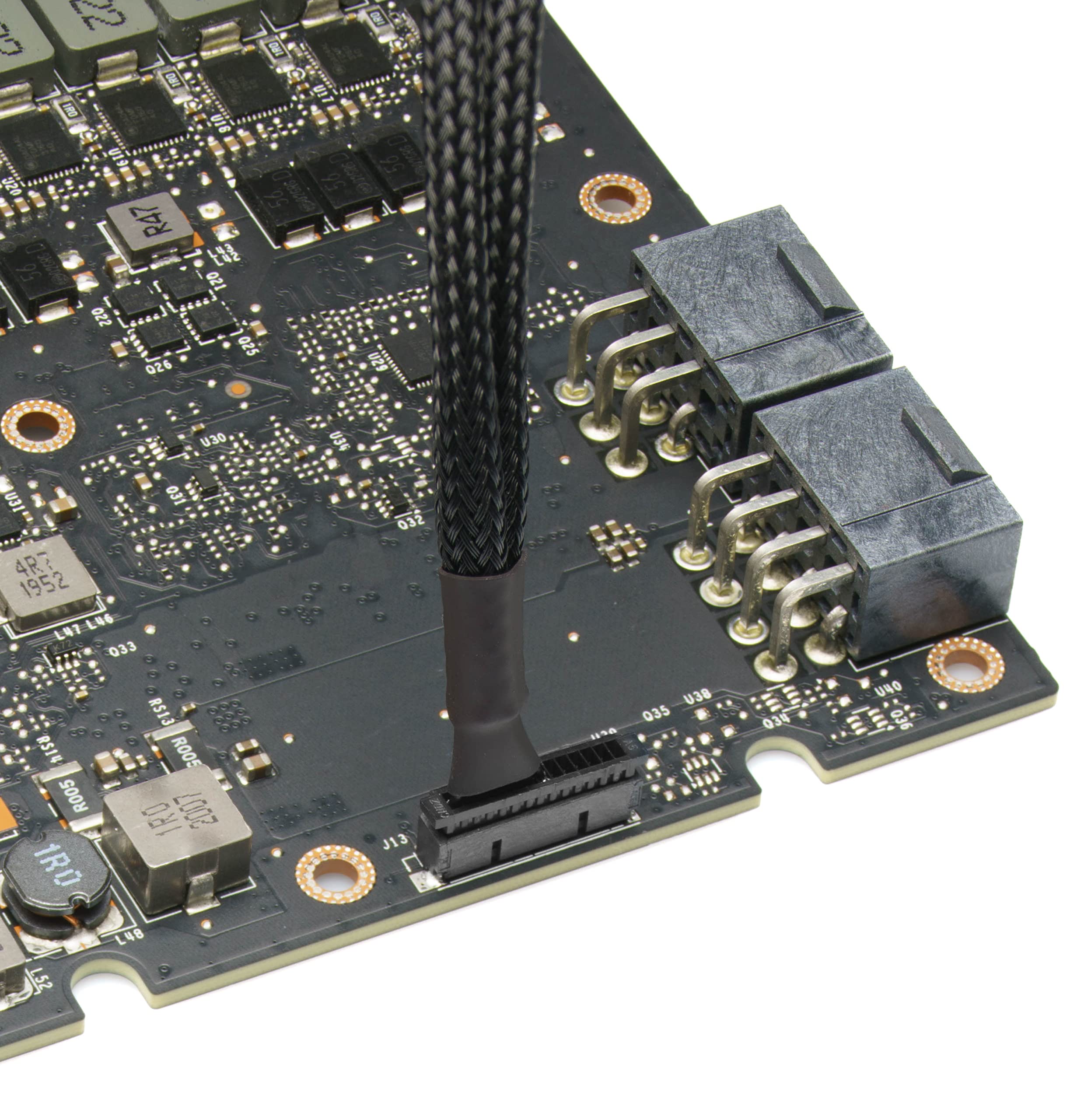 Crj 14 Pin Pwm Gpu Dual Fan Adapter Cable For Connecting 3 Pin And 4 Pin Fans To Rtx 2000 Series Graphics Cards