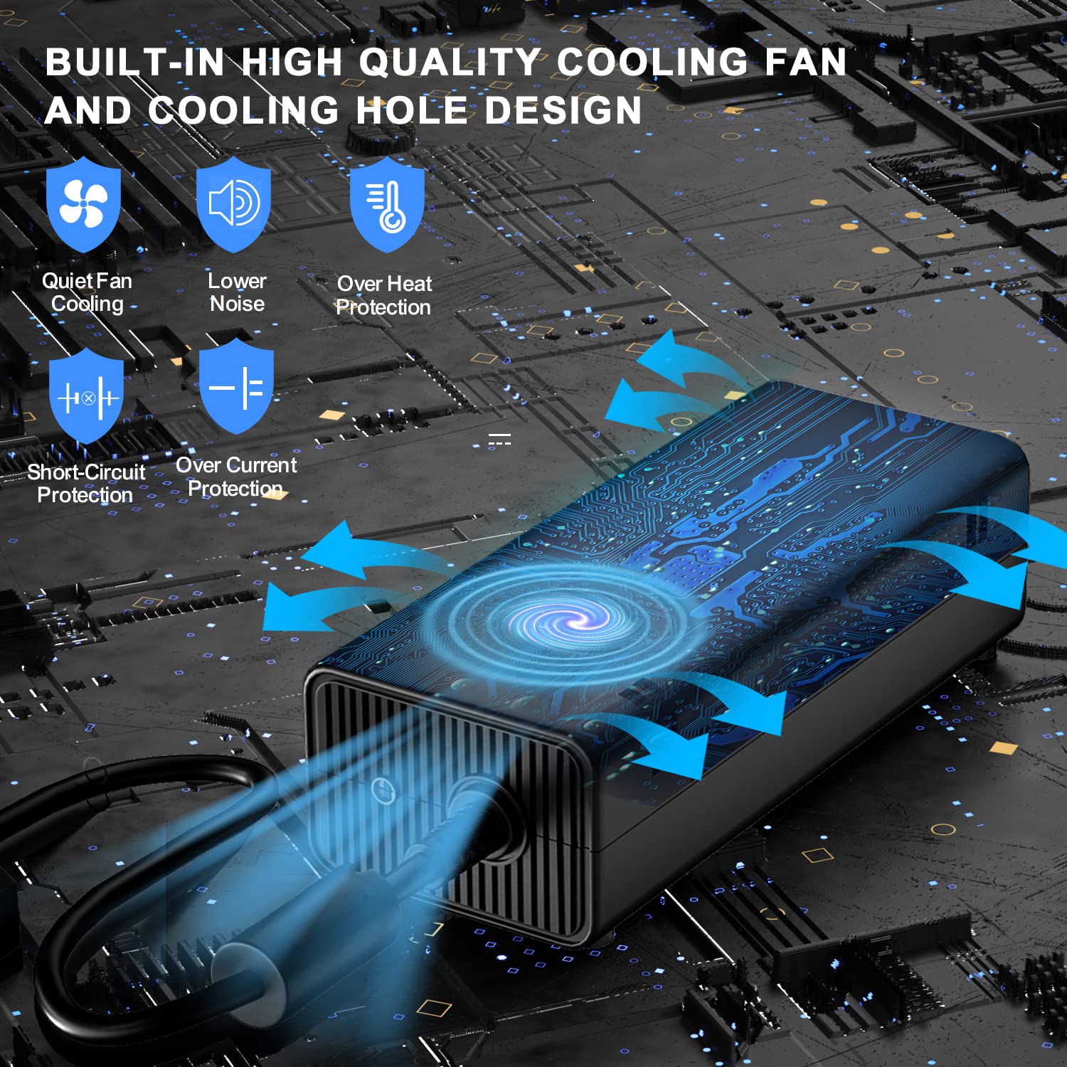 Puning Power Supply Replacement For Xbox 360 Slim,Ac Adapter Power Supply[Advanced Quiet Edition] With Cooling Fan Compatible Wi