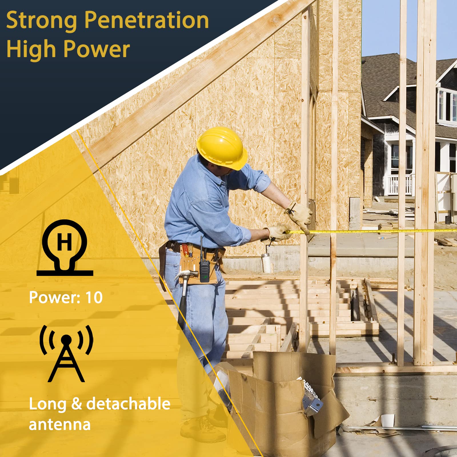 Retevis Rt86 Walkie Talkies Adults With Shoulder Mic, Heavy Duty 2 Way Radio Handheld, Two Way Radios Long Range Rechargeable, H