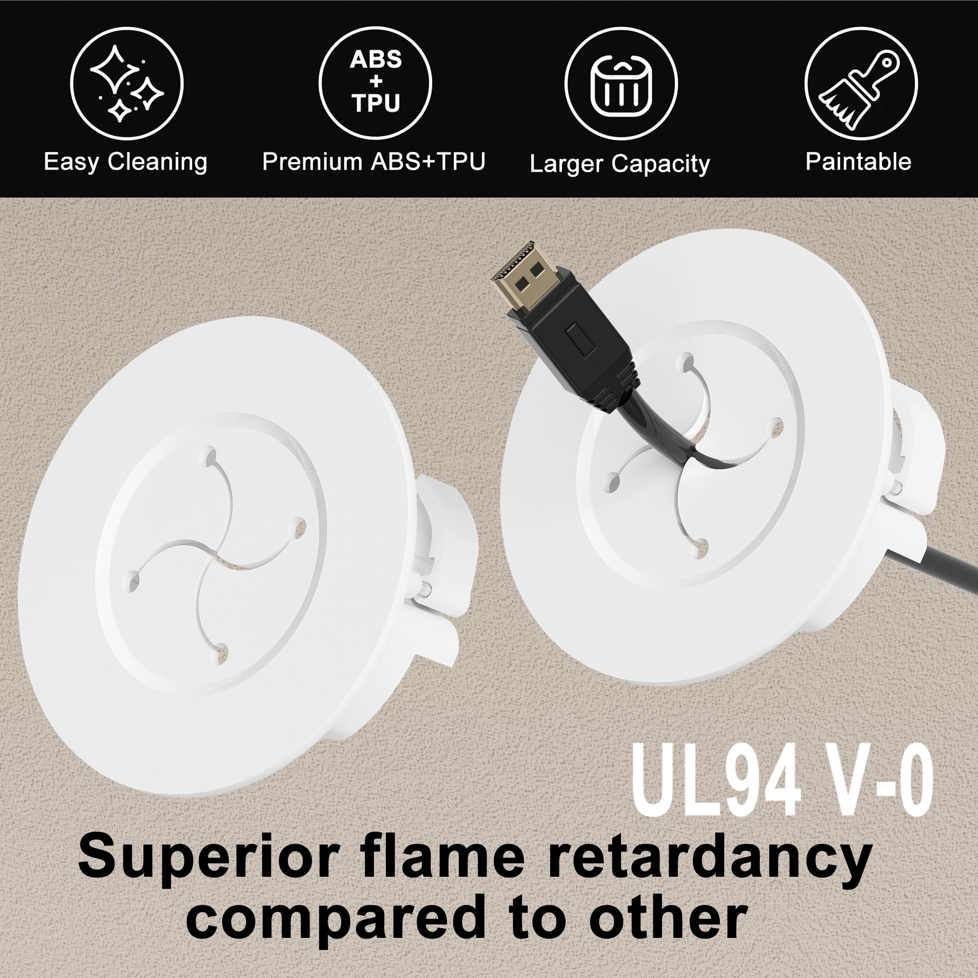 Yclyc Cord Hider For Wall Mount Tv, In Wall Cable Management Kit For Large Capacity, Wall Cable Hider Behind The Wall, Cable Rac