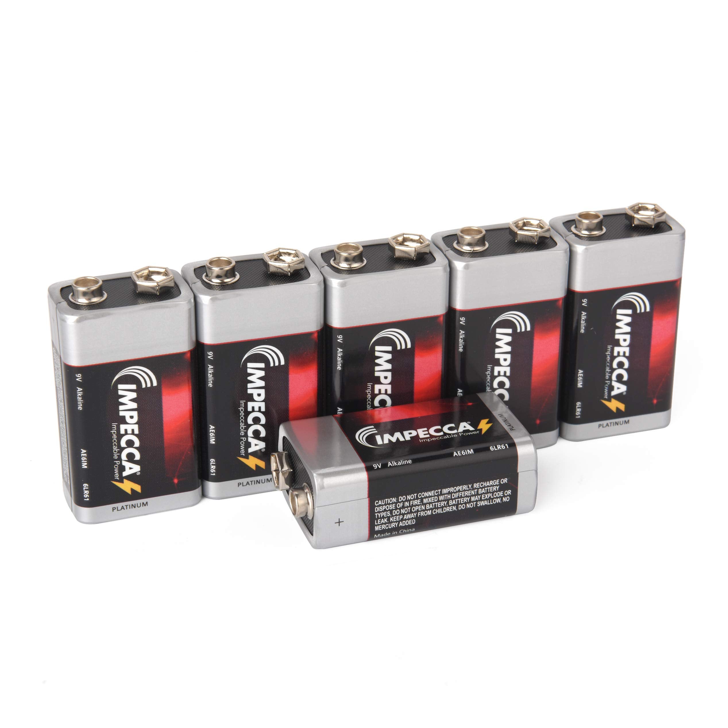 Impecca All Purpose Alkaline 9 Volt Batteries  Platinum Series |High Performance| Long Lasting Shelf Life| Leak Resistant| (12 P