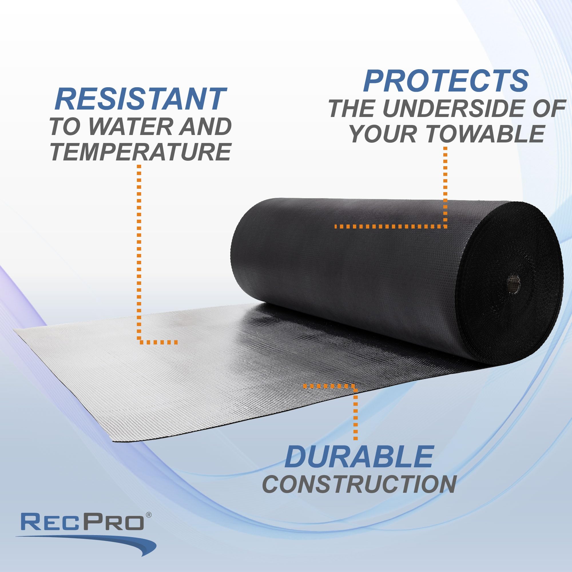 Recpro 1/8'' Extreme Duty Corrugated Poly Underbelly Material | 77'' Wide | Replacement/Repair (35 Feet)