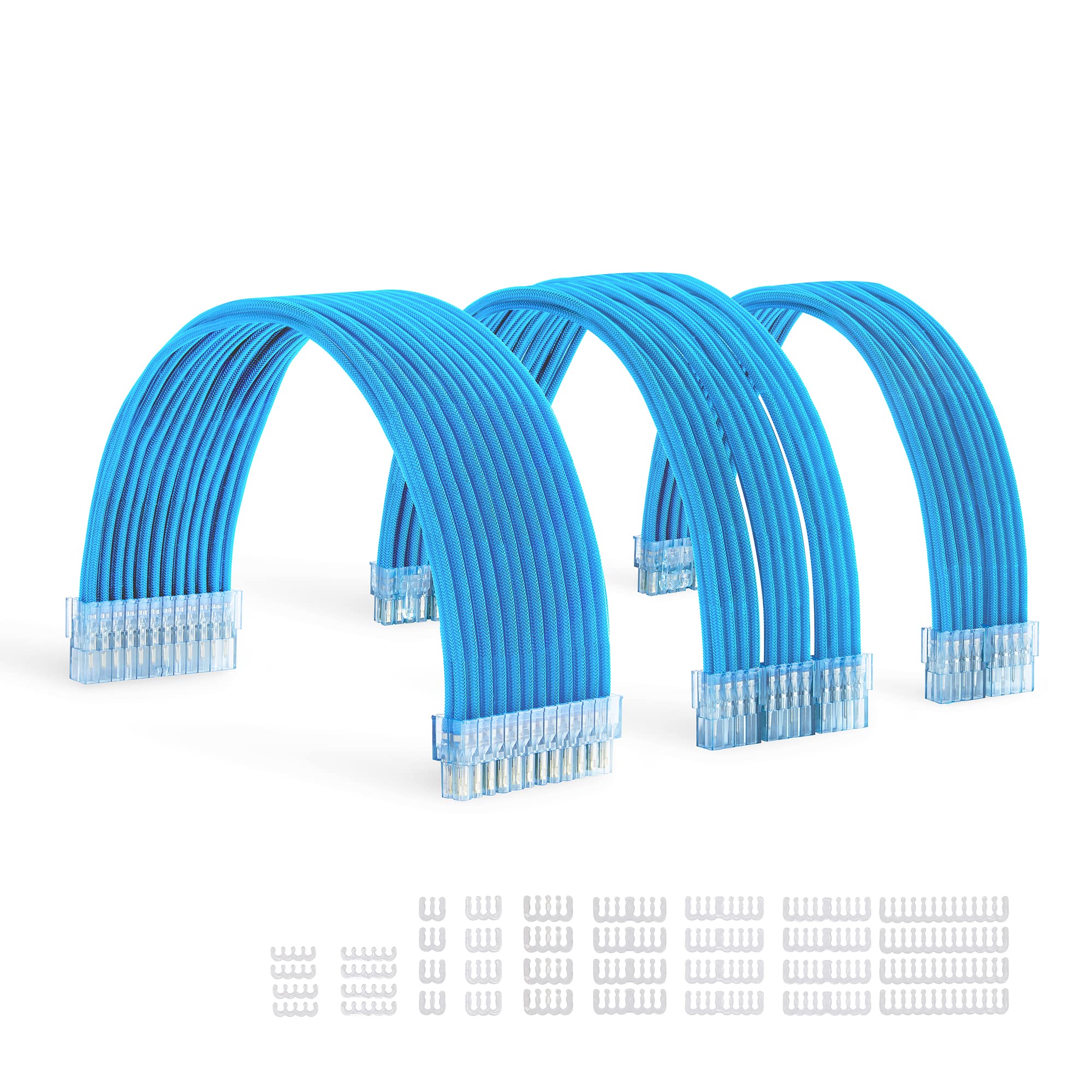 Formulamod Sleeve Extension Power Supply Cable Kit 18Awg Atx 24P+ (2) Eps 8 P+ (3) Pci E8 P With Combs For Psu To Motherboard/Gp