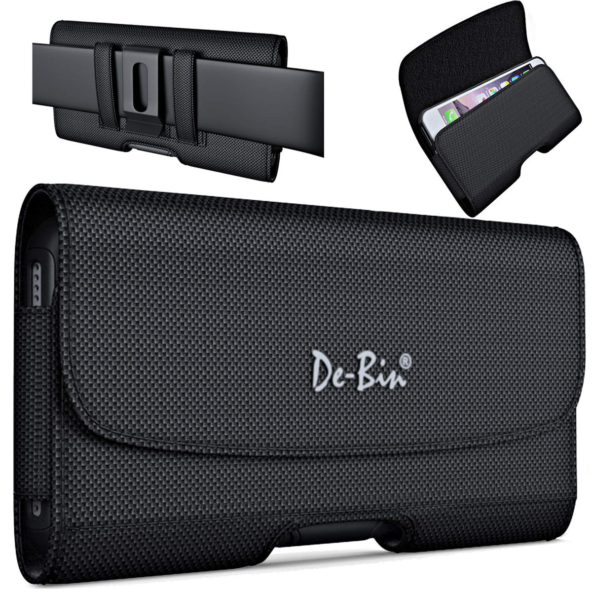 Debin Small Size Universal Cell Phone Belt Holder Holster Pouch   Nylon Carrying Case With Belt Clip   Fits Iphone 14 13 12 10 X