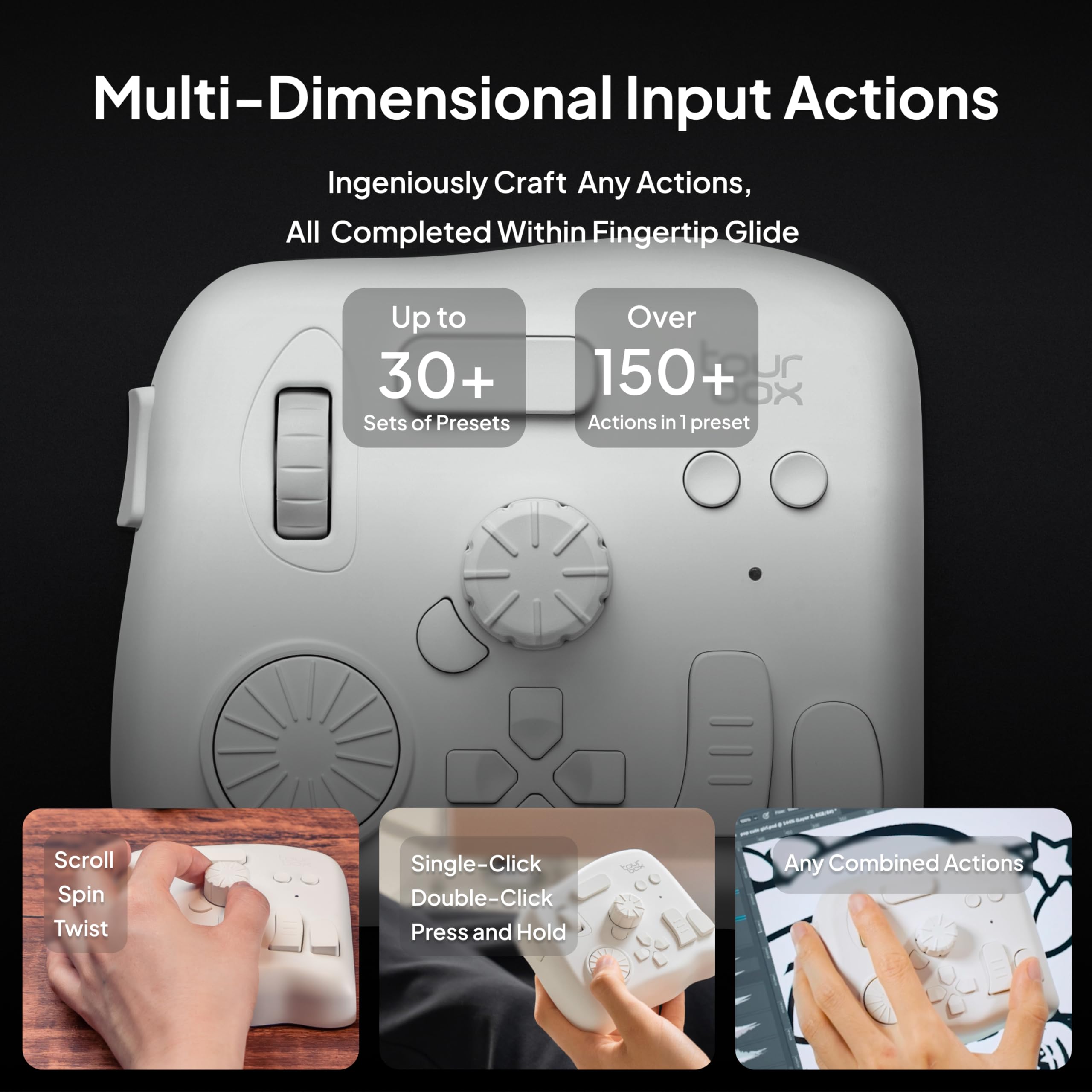 Tourbox Elite, Upgraded Bluetooth Controller For Video Photo Editing, Color Grading, Illustration Fcpx Premiere Davinci Resolve
