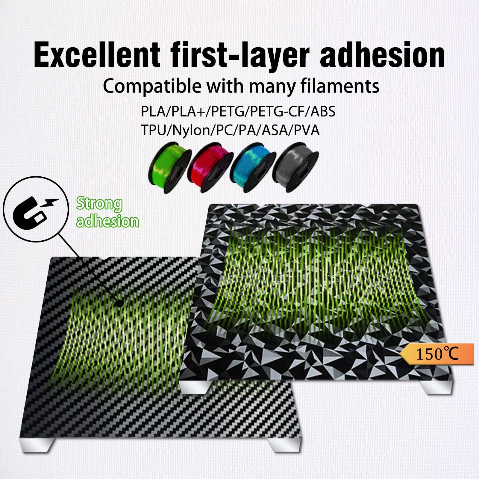 Wefuit 3D Printer Smooth Peo +Smooth Pet Build Plate Kit, Flexible Spring Steel Platform For K1 Max 310 X315Mm,(Without Magnetic