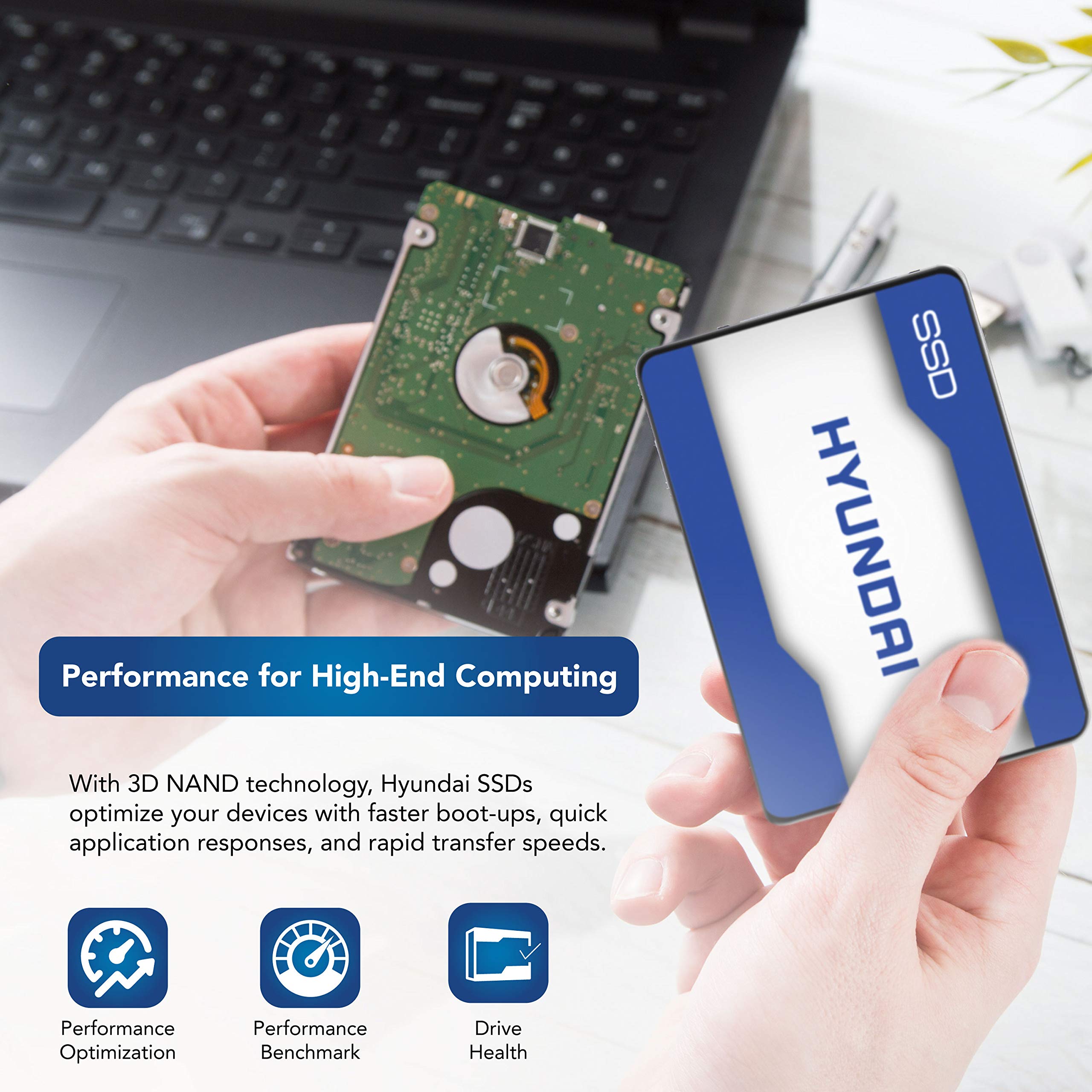 Hyundai Ssd Plus 240Gb Internal Ssd   Sata Iii, 2.5''/7Mm, Up To 550 Mb/S   C2S3T/240G