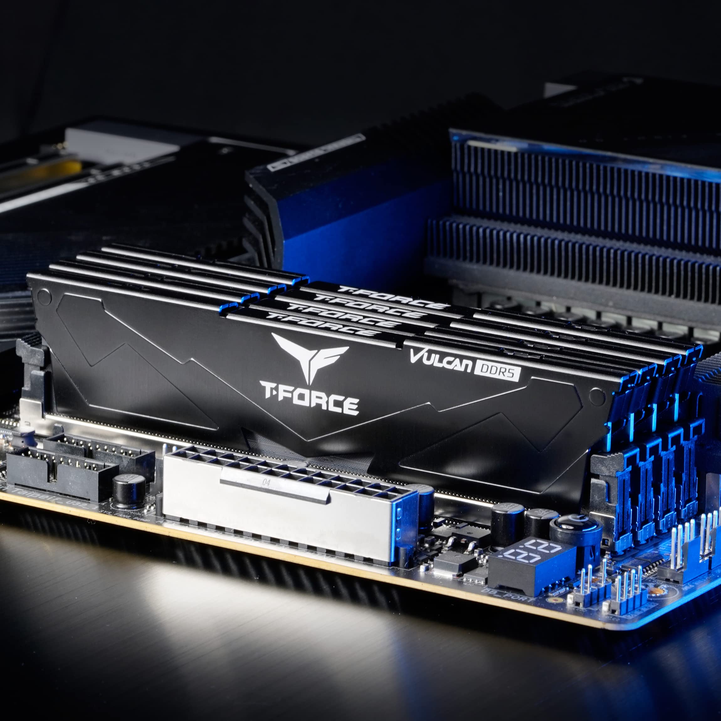 Teamgroup T Force Vulcan Ddr5 32Gb (2X16Gb) 6000Mhz (Pc5 48000) Cl30 Intel Xmp 3.0 & Amd Expo Compatible Desktop Memory Ram Black Flbd532G6000Hc30Dc01