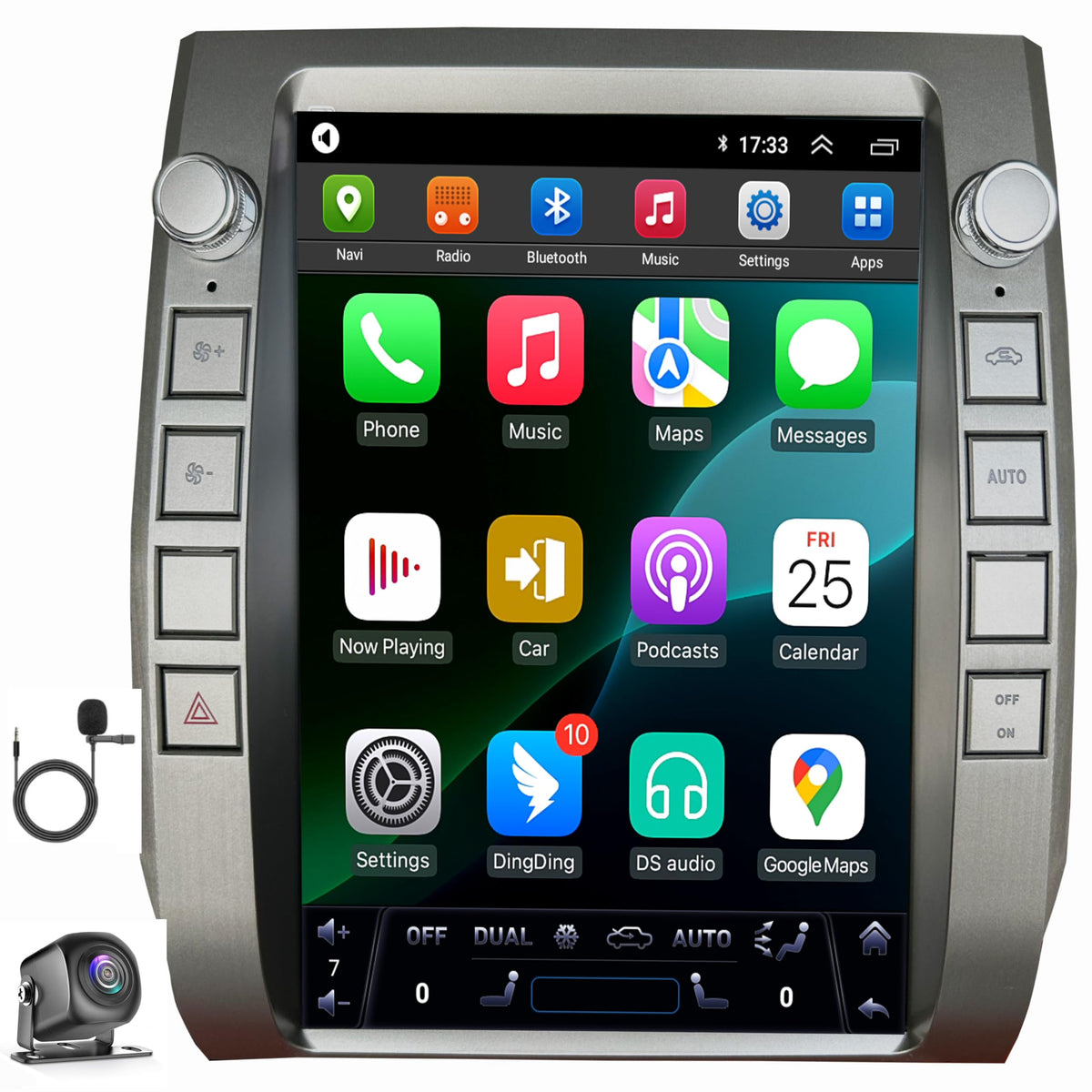 For Toyota Tundra 2014-2018 Car Radio Stereo Radio Wireless Carplay Android Auto 12.1 Inch Tesla Style With Dsp 8 Core Android F