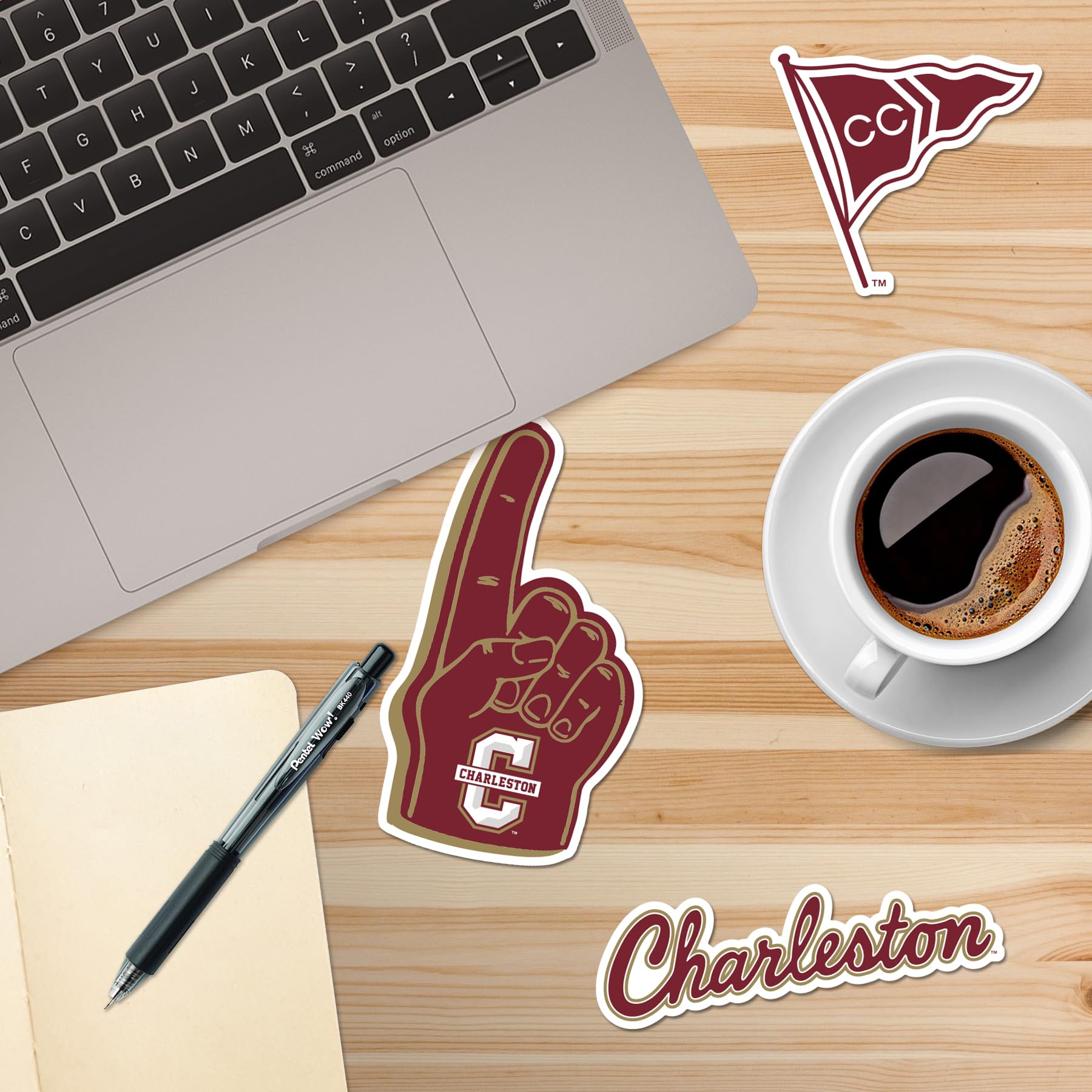 College Of Charleston 11Ct Vinyl Large Deluxe Stickers Variety Pack   Laptop, Water Bottle, Scrapbooking, Tablet, Skateboard, In