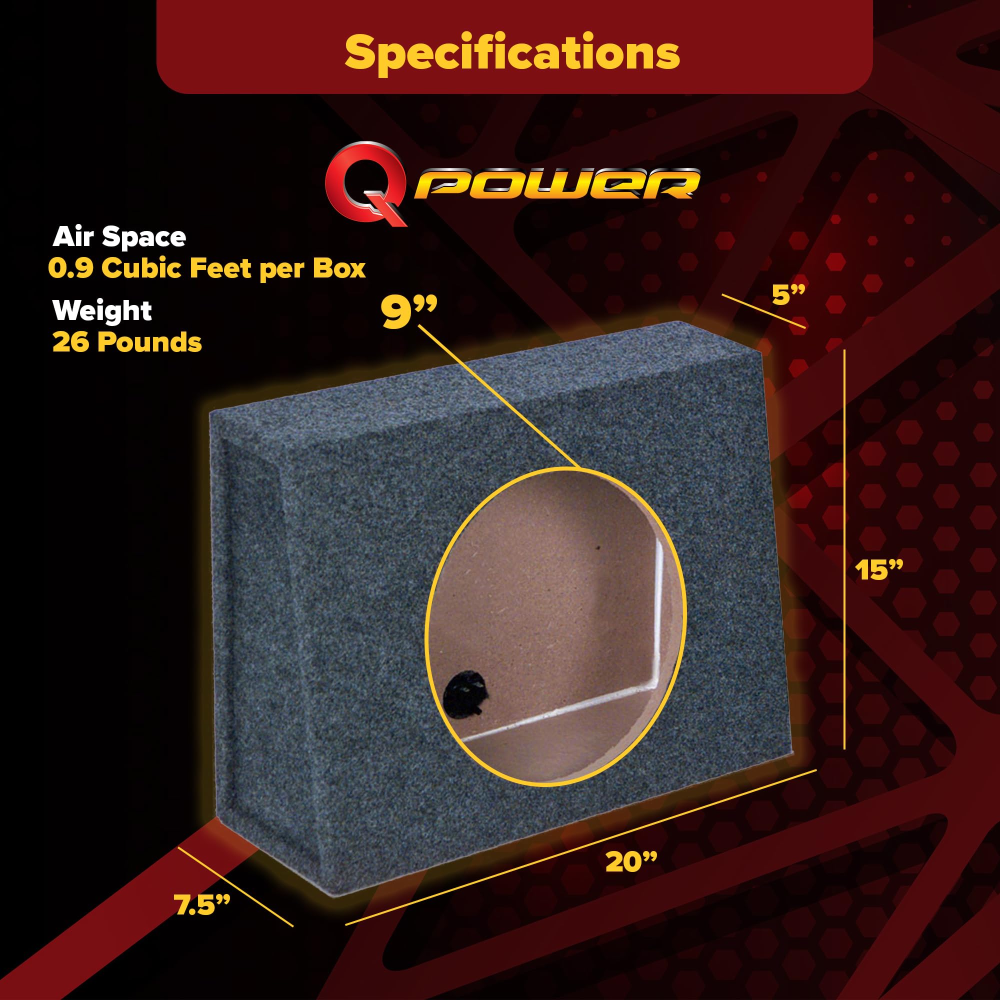 Qpower Qtw10 Single 10'' Sealed Car Audio Subwoofer Sub Box Enclosures (2 Pack)
