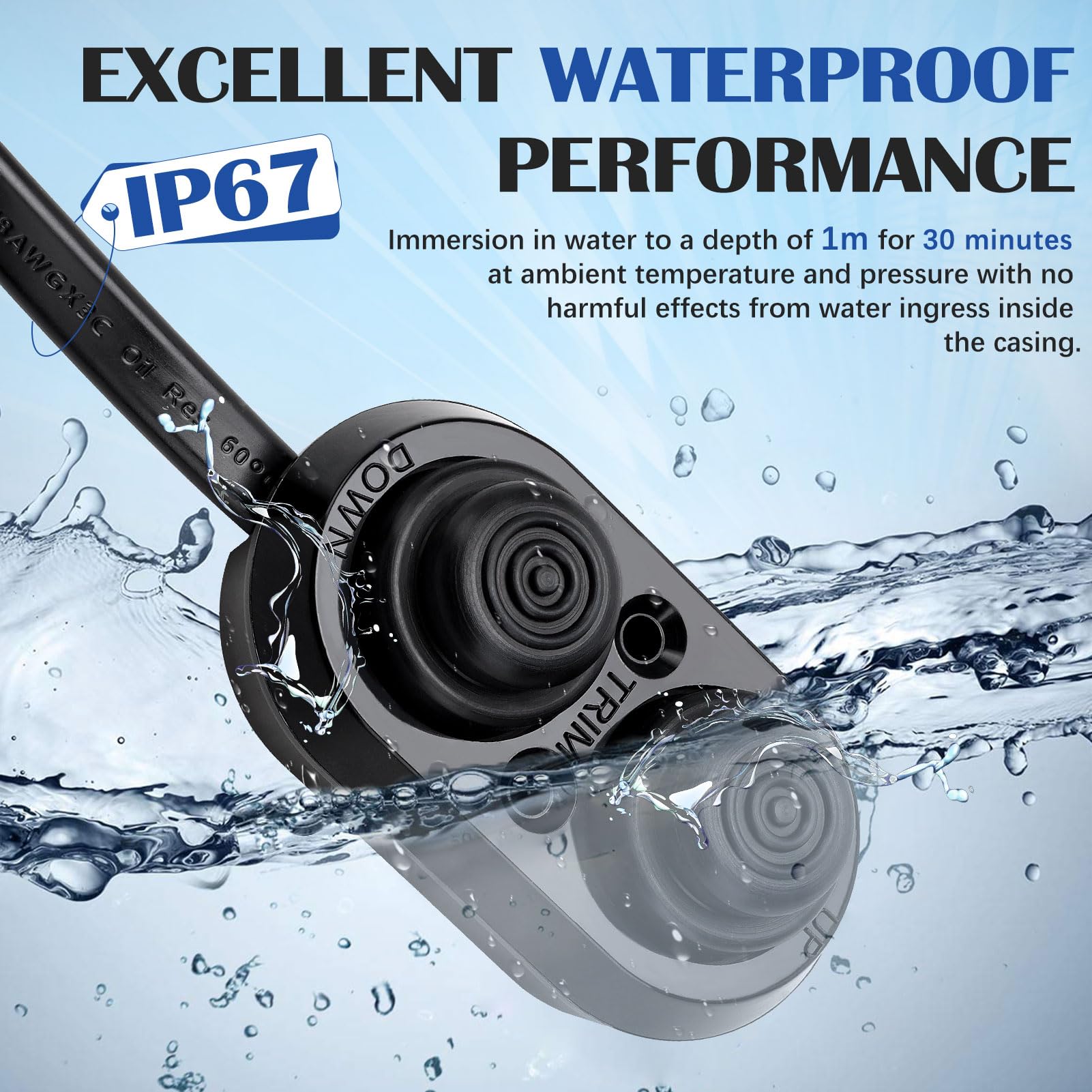 Boat Trim Switch, Ip67 Waterproof Tilt Trim Switch With Push Button For Fishing Boats, Yachts, Ships (Black)