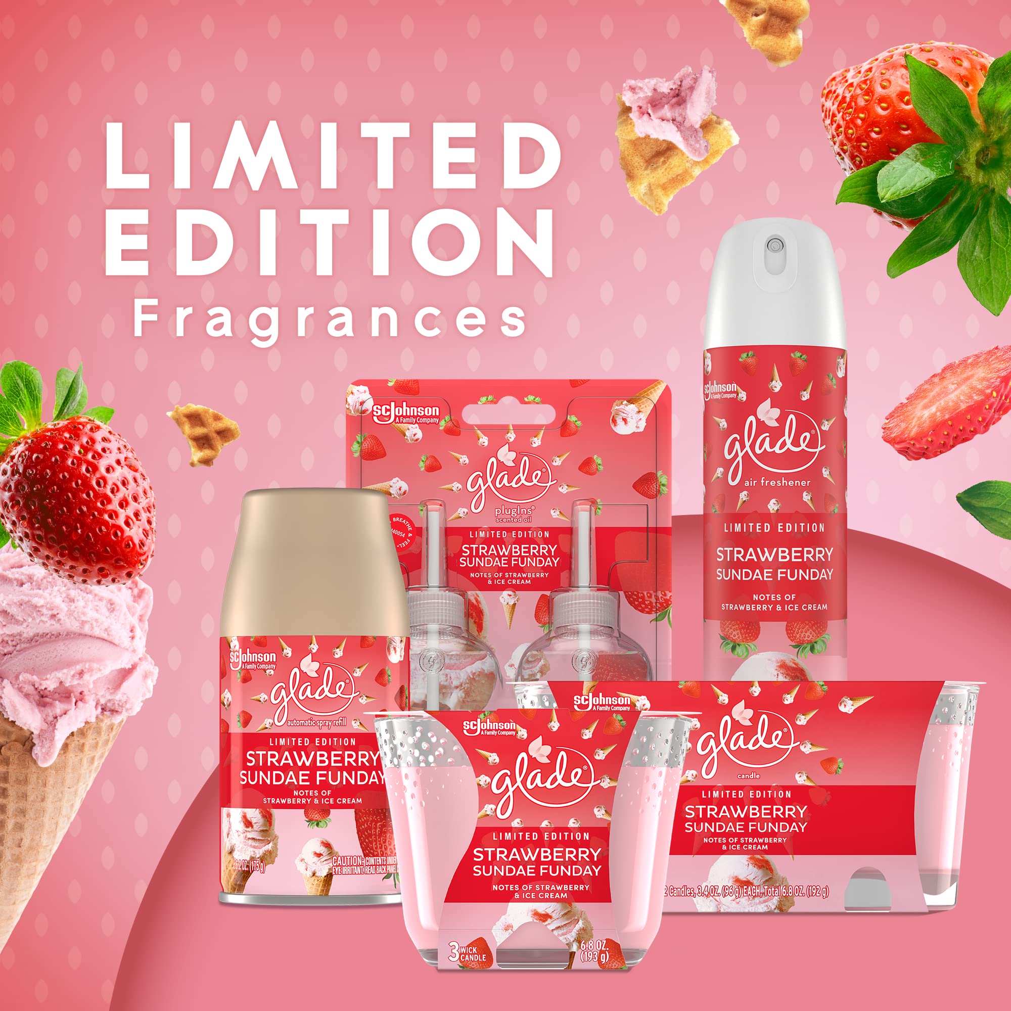 Glade Plugins Refills Air Freshener, Strawberry Sundae Funday - Thumbnail 2