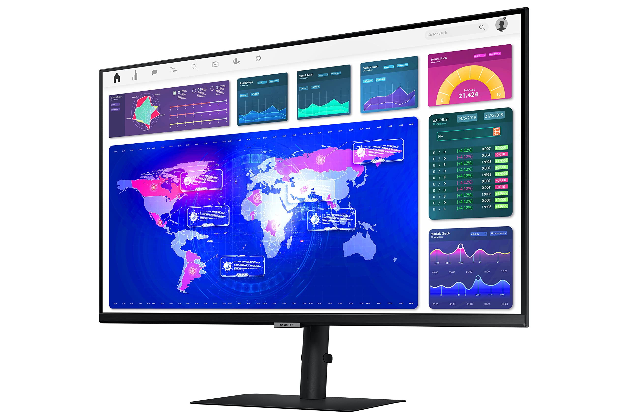 Samsung S60Ua Series 27 Inch Wqhd (2560X1440) Computer Monitor, 75Hz, Ips Panel, Usb C, Hdr10 (1 Billion Colors), Height Adjusta