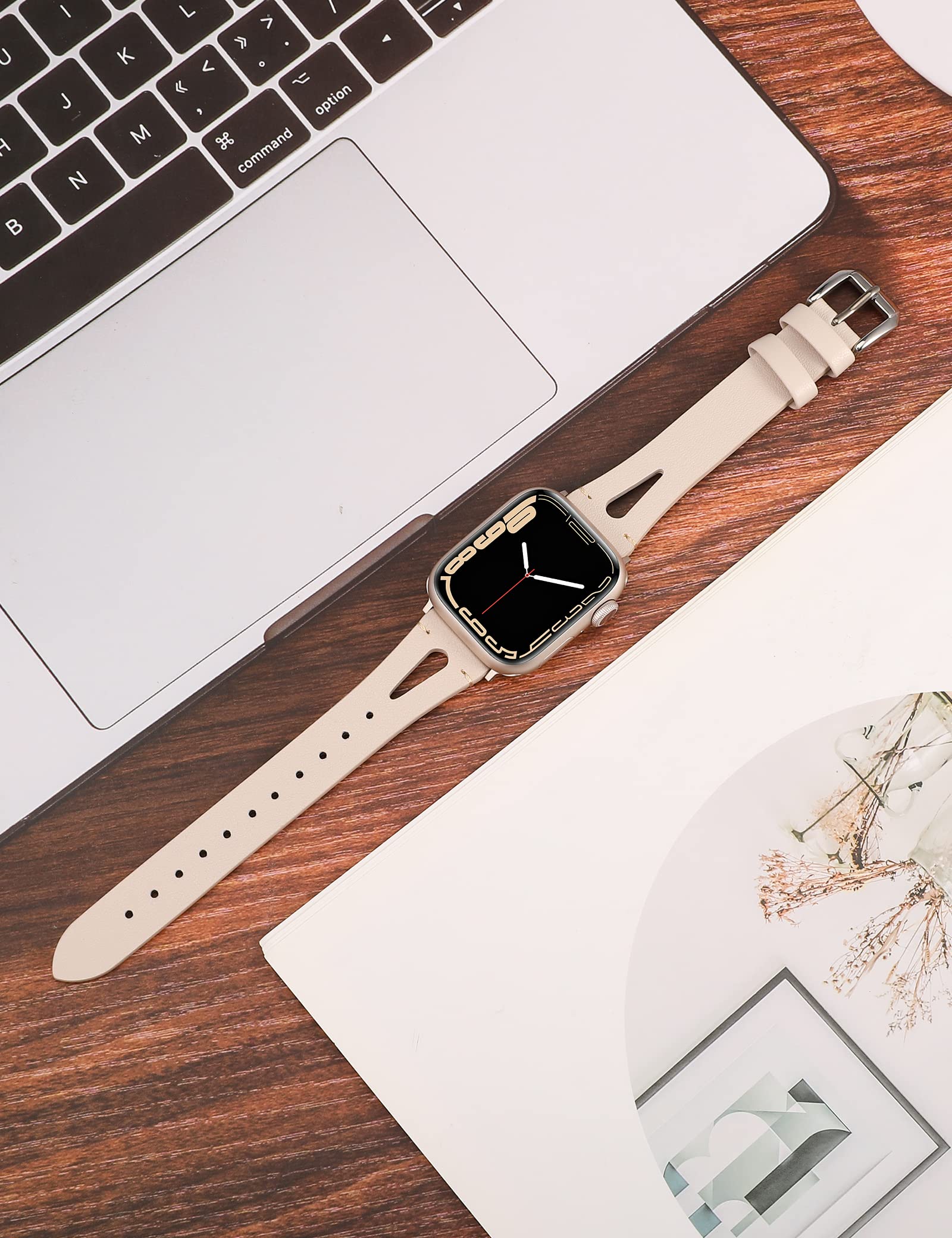 Wearlizer Starlight Leather Compatible With Apple Watch Bands 38Mm 40Mm 41Mm For Iwatch Se Womens Mens Special Straps Triangle H