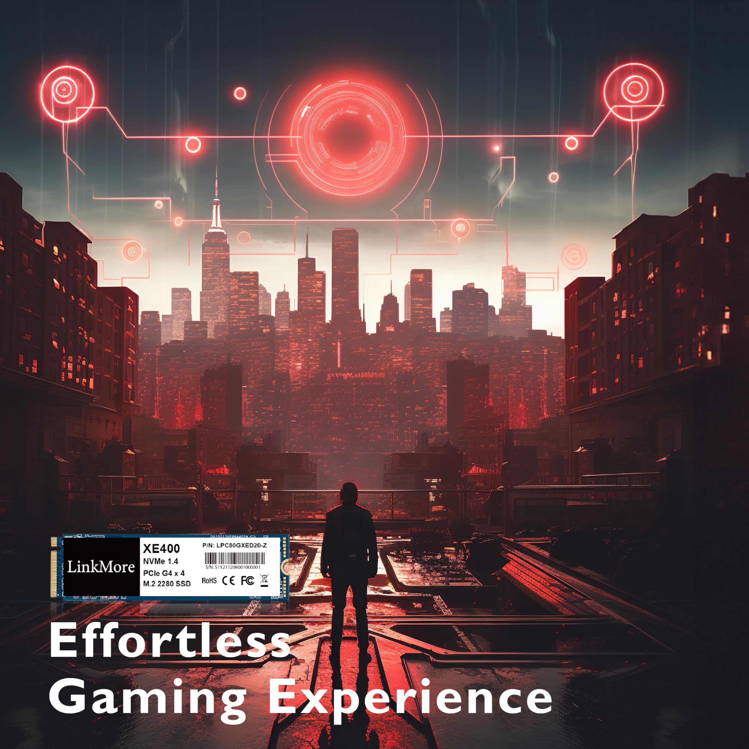 Linkmore Xe400 250Gb M.2 2280 Pcie Gen4 Nvme 1.4 Internal Ssd, Solid State Drive, Read Speed Up To 4650Mb/S Storage For Pc, Lapt