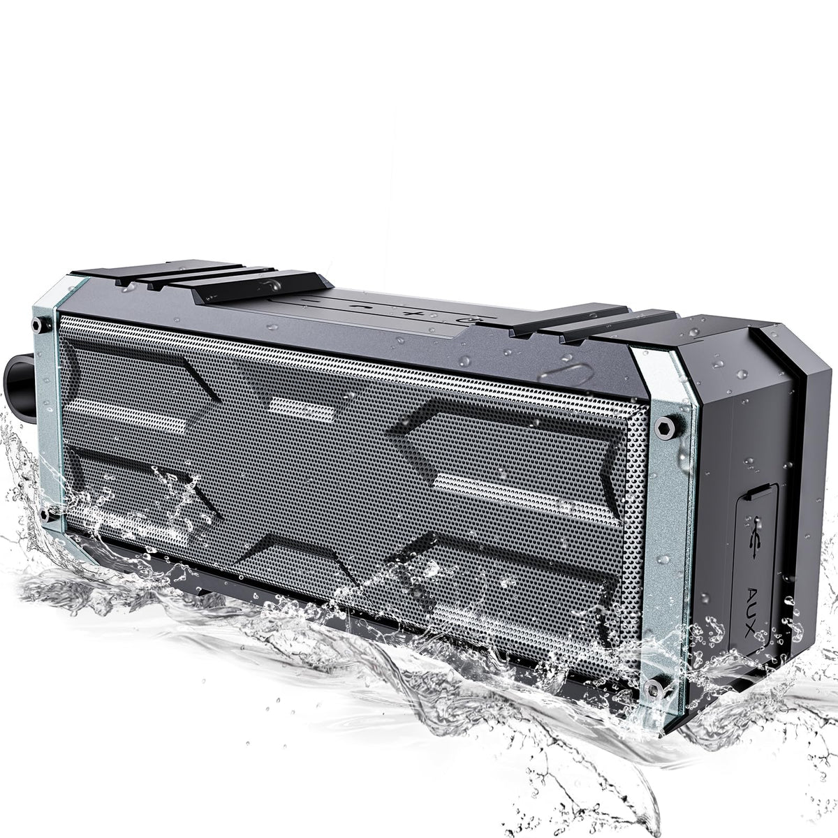 Comiso Bluetooth Speaker, Portable Speaker V5.3 With 20W Loud Stereo Sound, Ipx7 Waterproof Speaker With Deep Bass, 24 Hour Playtime,Rugged Metal,Compact, Wireless Speaker For Outdoor/Home/Travel/Gift