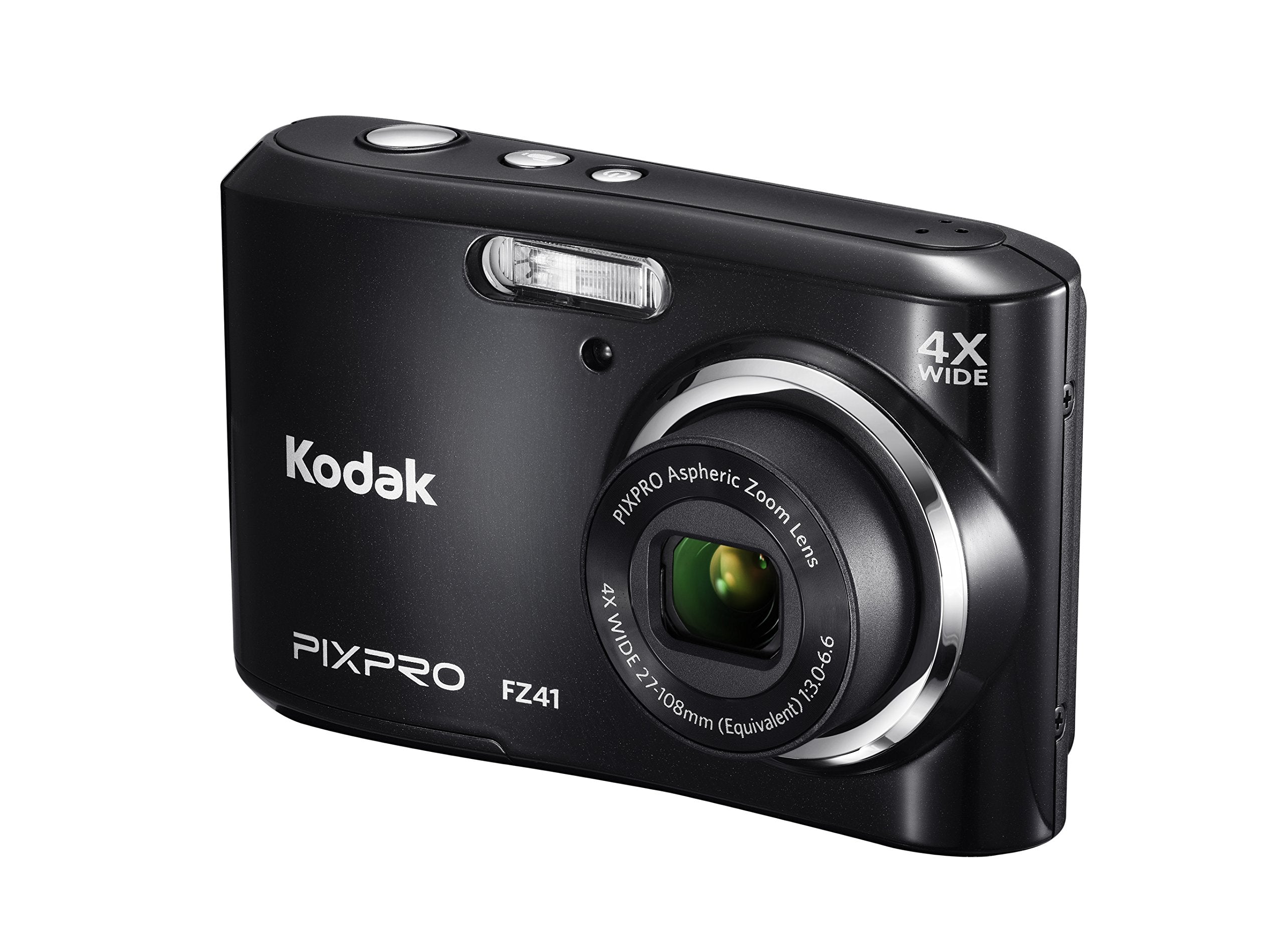 Kodak Pixpro Friendly Zoom Fz41 16 Mp Digital Camera With 4X Optical Zoom And 2.7'' Lcd Screen (Black)