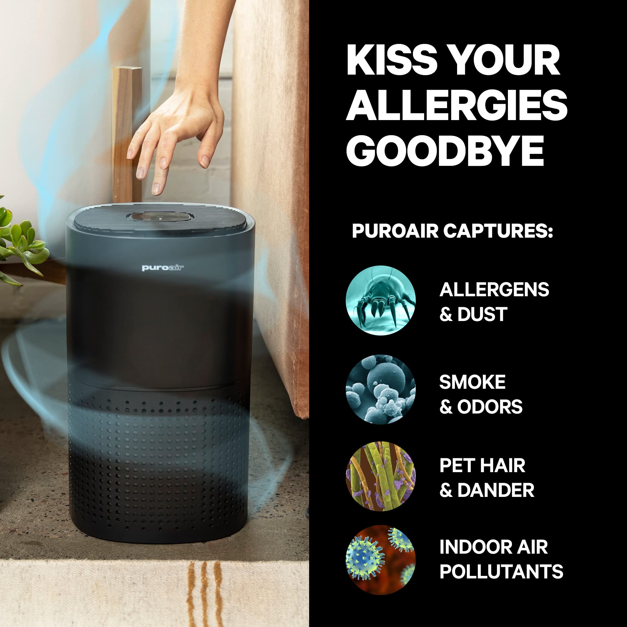 Puroair Hepa 14 Air Purifier For Home Large Room   Covers 1,115 Sq Ft   Hospital Grade Air Filter   Air Purifier For Allergies A