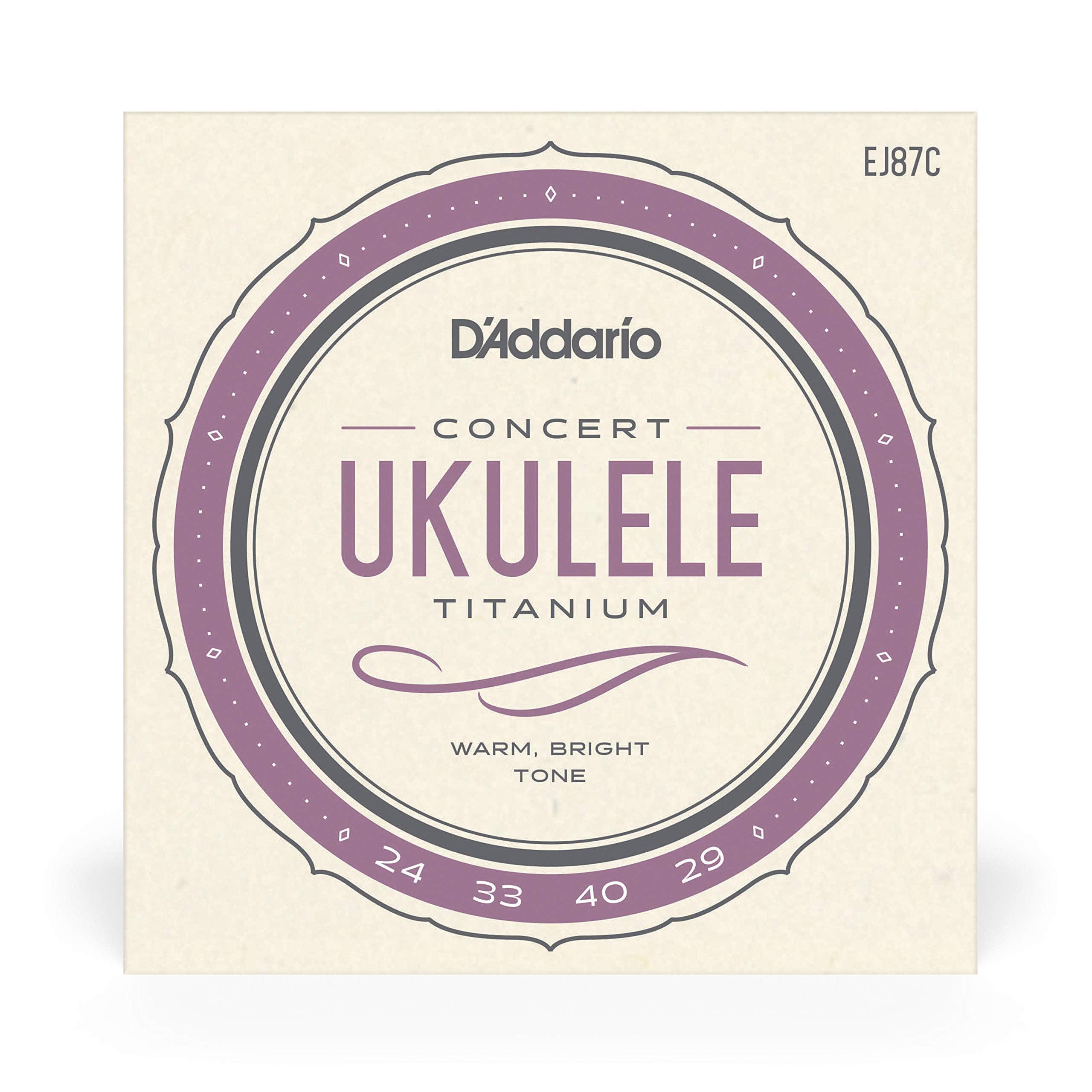 D'Addario Ej87C Titanium Ukulele Strings, Concert