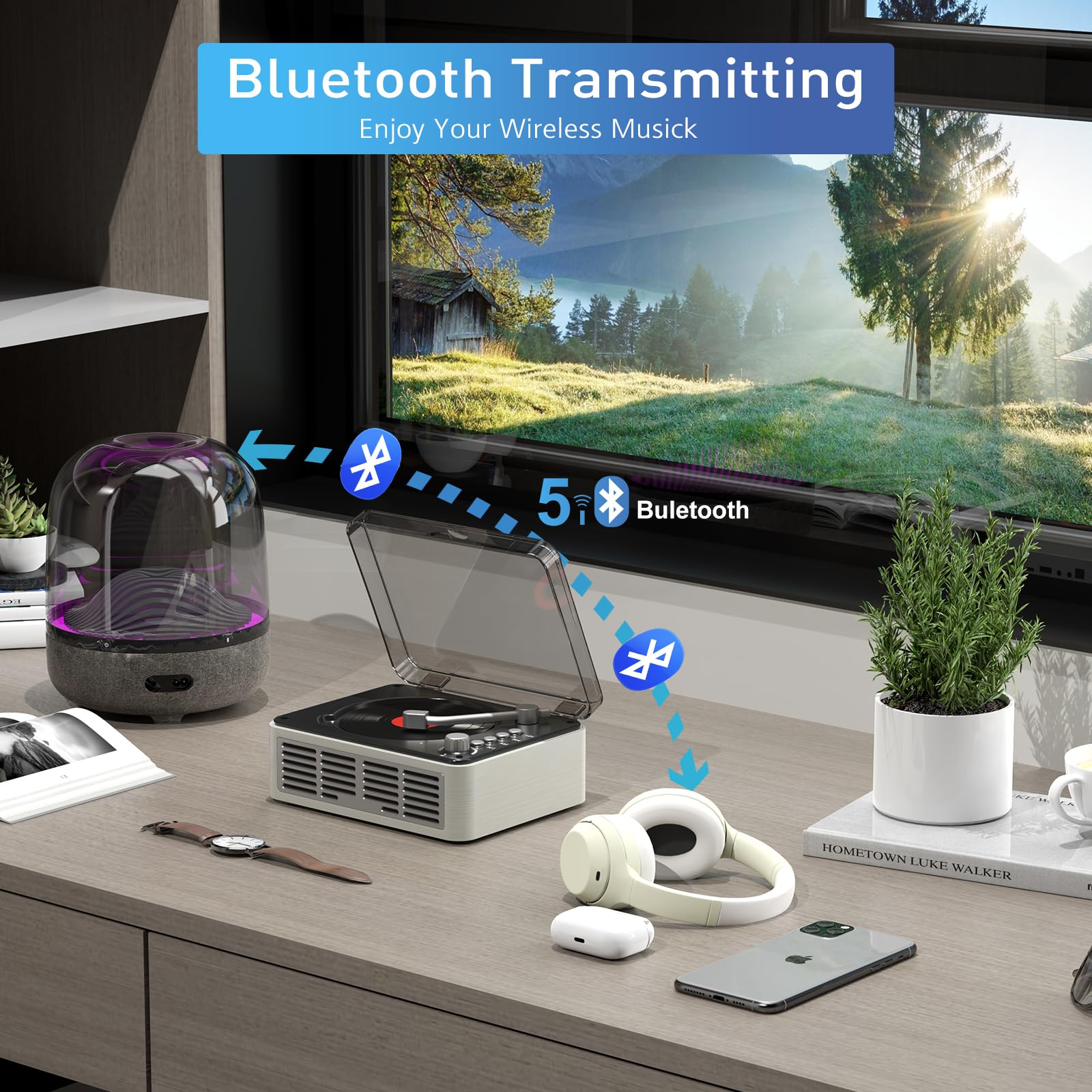 WSJSYH Portable CD Player with Bluetooth, Double HiFi Speakers, FM Radio, AUX/USB, Sleep Mode - White Boombox for Home & Office